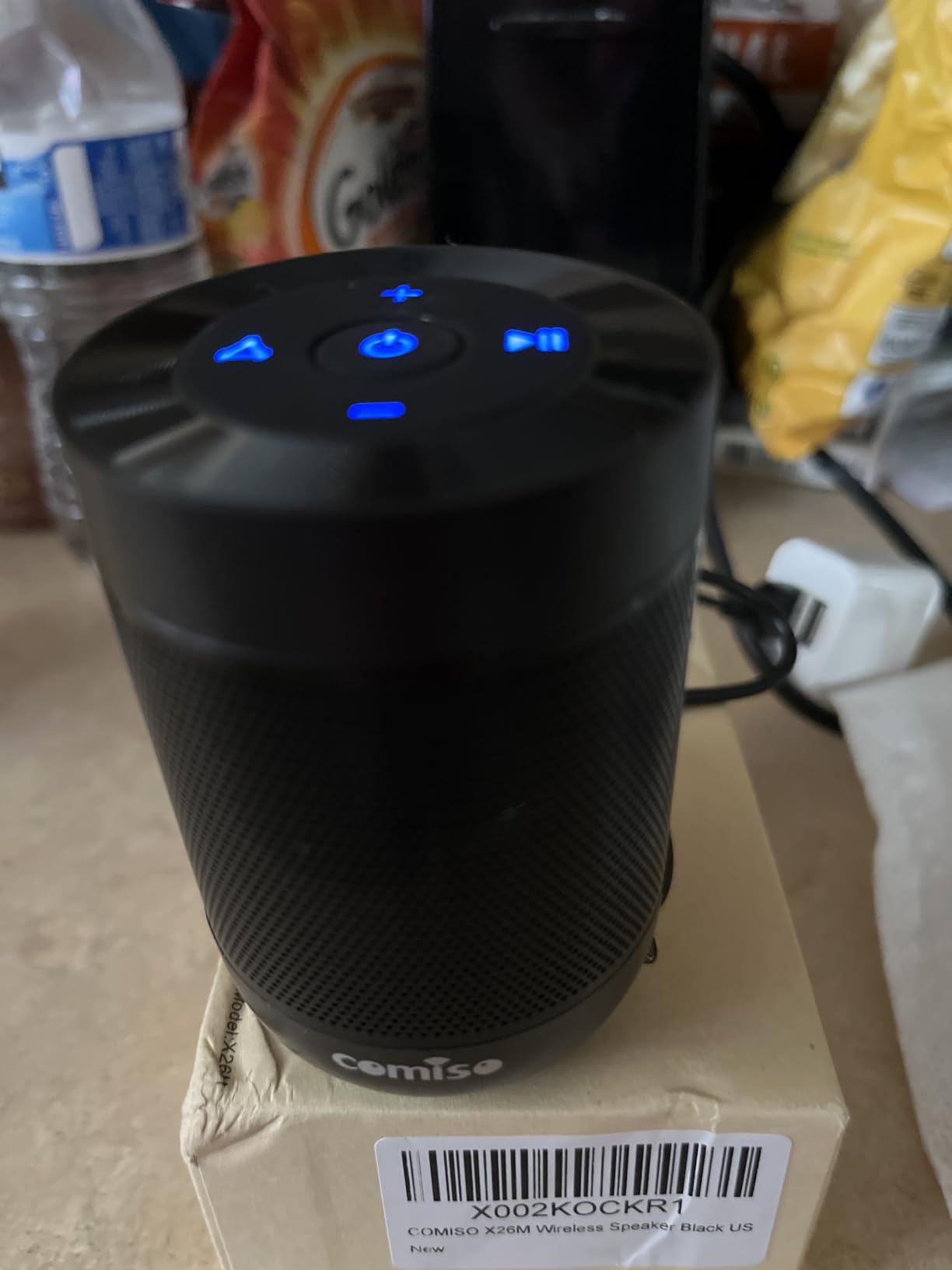 comiso Bluetooth Speaker, Portable Speaker Support TF Card, IP65 Waterproof | Small Speaker with Hands-Free Call, Crystal Clear Sound, Robust Bass, Mini Size for Travel, Kitchen, Office, Gift for All Ages customer photo 2