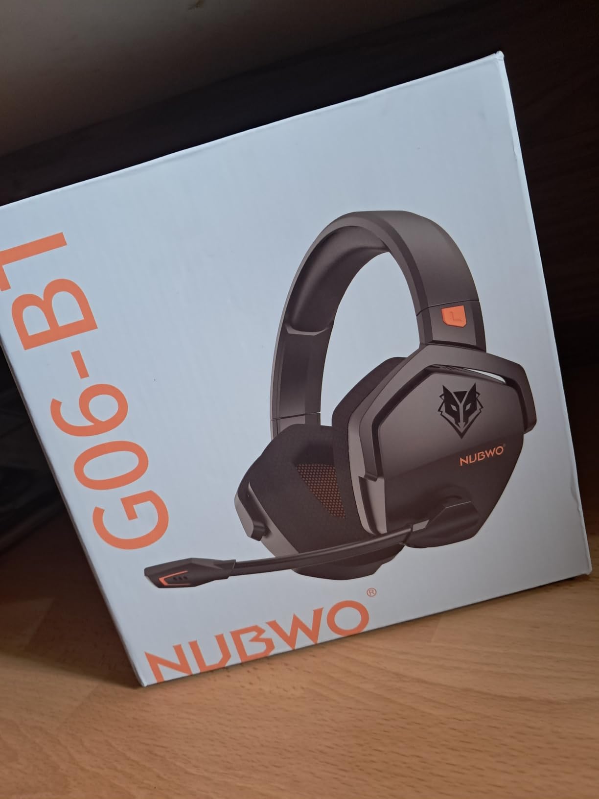 NUBWO Wireless Gaming Headset with Mic for Ps5 Ps4 PC, Zero Interference, 100-Hour Battery All-Day Play, 23ms Sync for Fortnite & Call of Duty/FPS Gamers, Triple Mode All Devices Compatible - Orange customer photo 1