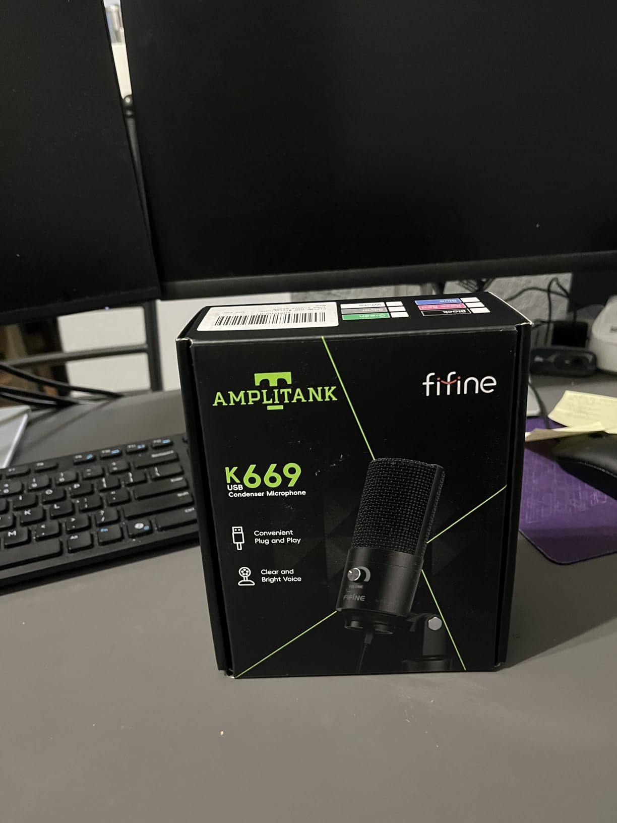 FIFINE K669 Silver USB Microphone for Zoom Video Meeting Online Class | Metal Condenser Mic, Gain Knob Control, USB Plug and Play, Work with Desktop/PC customer photo 2