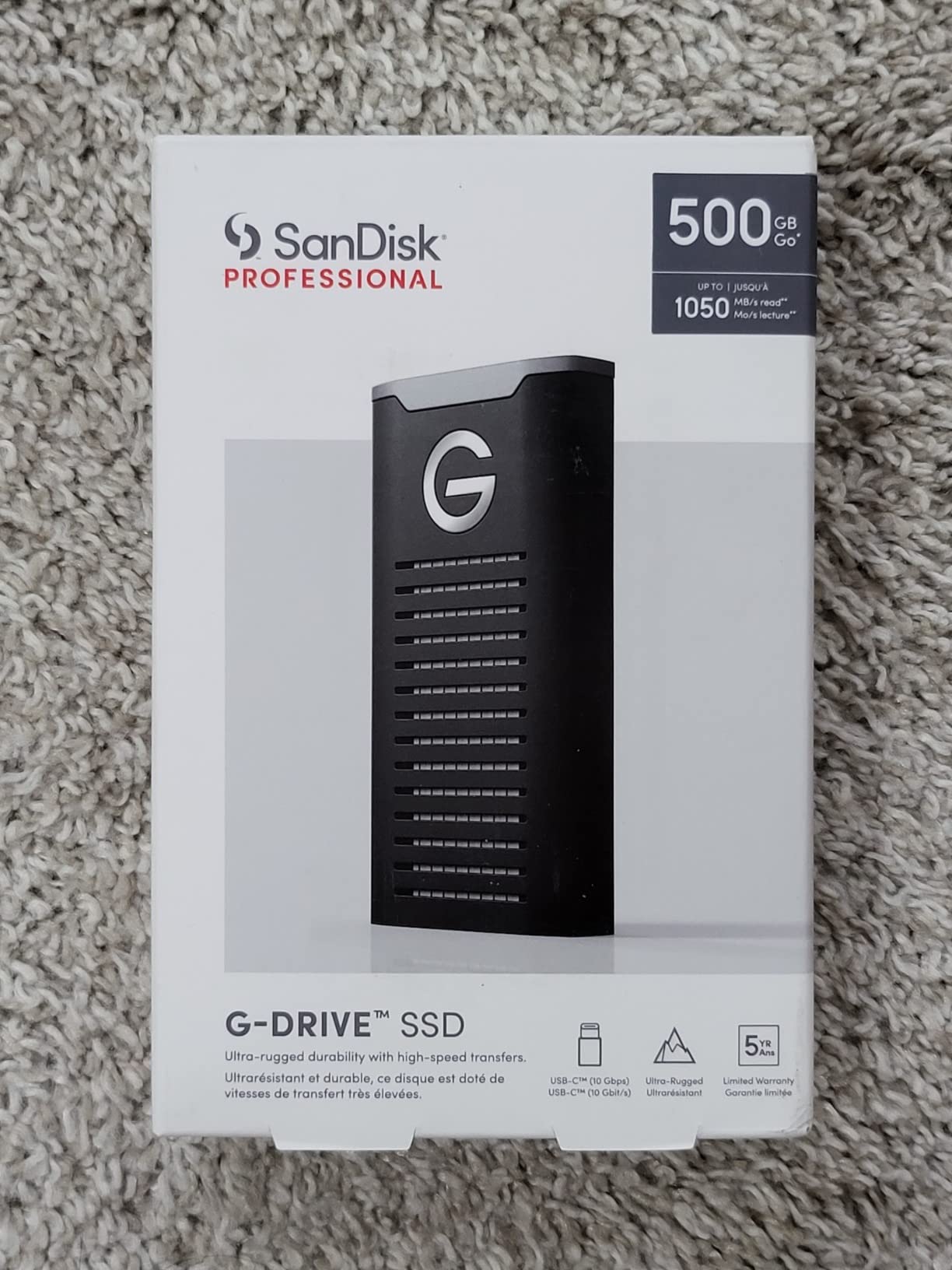 SANDISK Professional 2TB G-DRIVE SSD - Ultra-Rugged, IP67 Dust/Water Resistant, Portable External NVMe Solid State Drive, Up to 1,050 MB/s, USB 3.2 Gen 2 customer photo 2