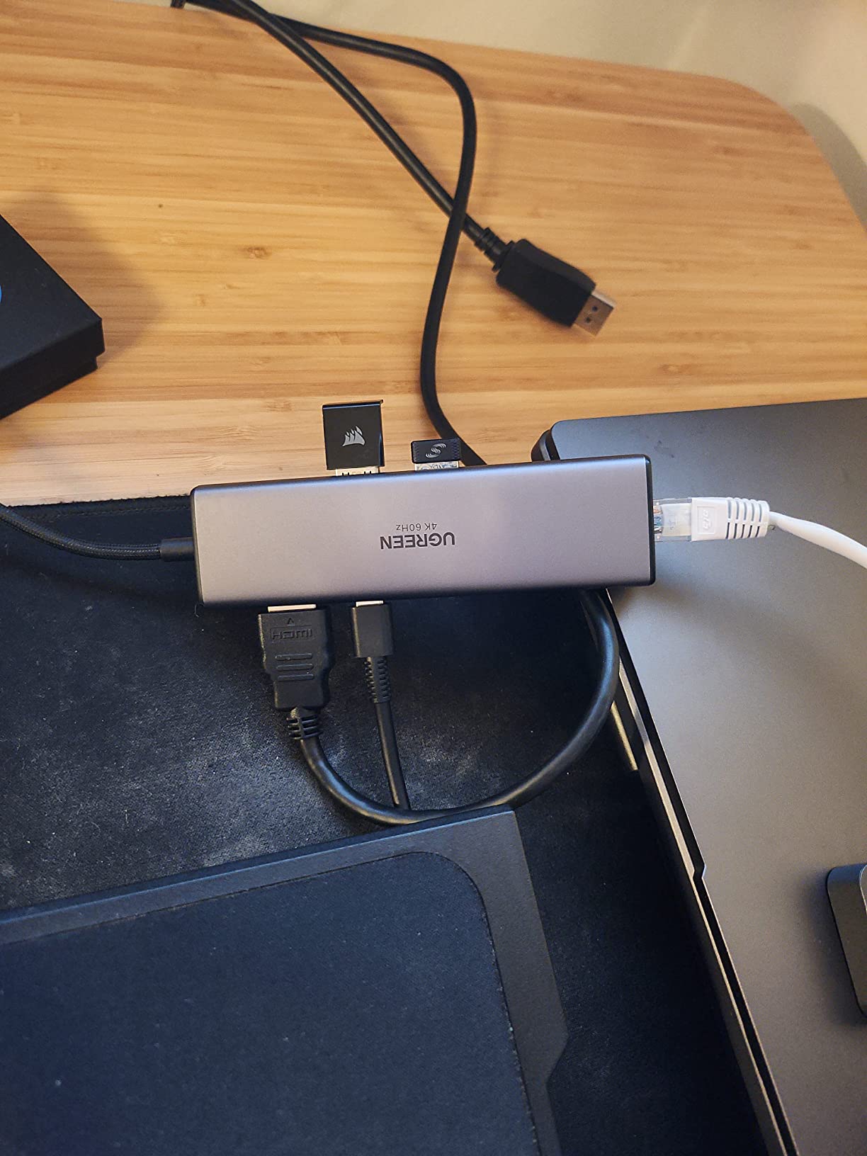 UGREEN Revodok 7 in 1 USB C Hub Gigabit Ethernet Adapter 4K@60Hz HDMI | 100W PD Charging, USB A Data Ports, SD/TF Card Reader customer photo 1