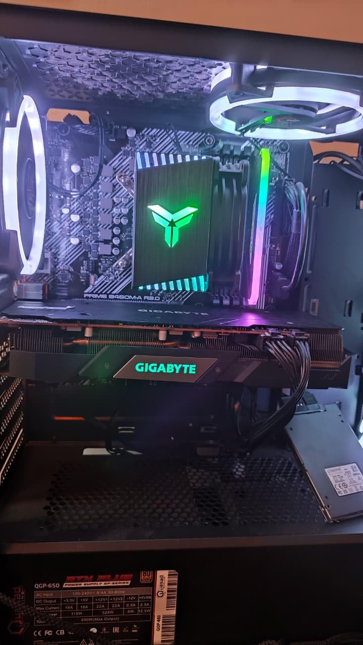 JONSBO CR1400 RGB CPU Air Cooler, 92mm PWM CPU Cooler with 4 Heat Pipes, Removable Computer PC Fans Easy to Install, Quiet Rainbow RGB Cooling Fan for Intel LGA 1851/1700/1200/115X, AMD AM4 AM5, Black customer photo 1