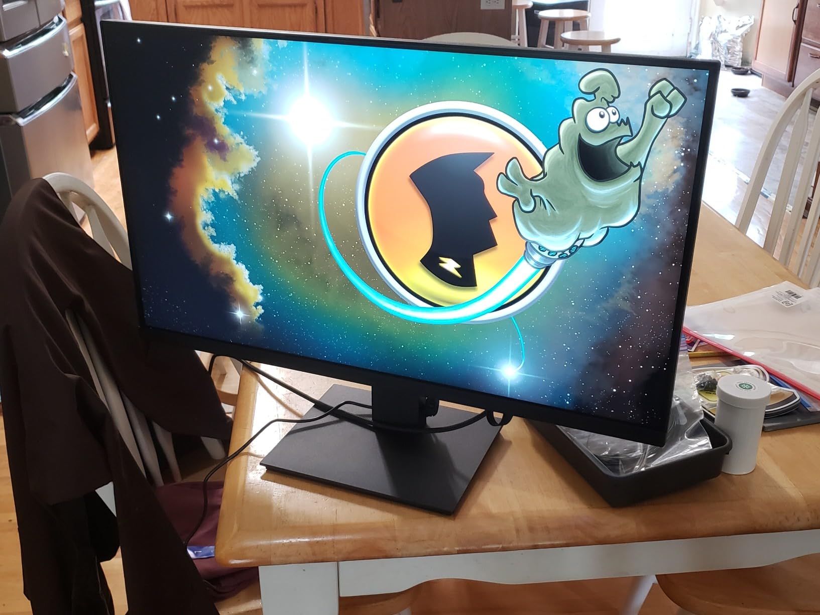 KOORUI New 22 Inch Computer Monitor FHD 1080P 120Hz PC Gaming Screen VA Panel Ultra-Slim Display 4000:1 Contrast Ratio with Adpitive Sync (HDMI/VGA/VESA Compatible 100x100mm/Audio Out), Tilt, Black customer photo 2
