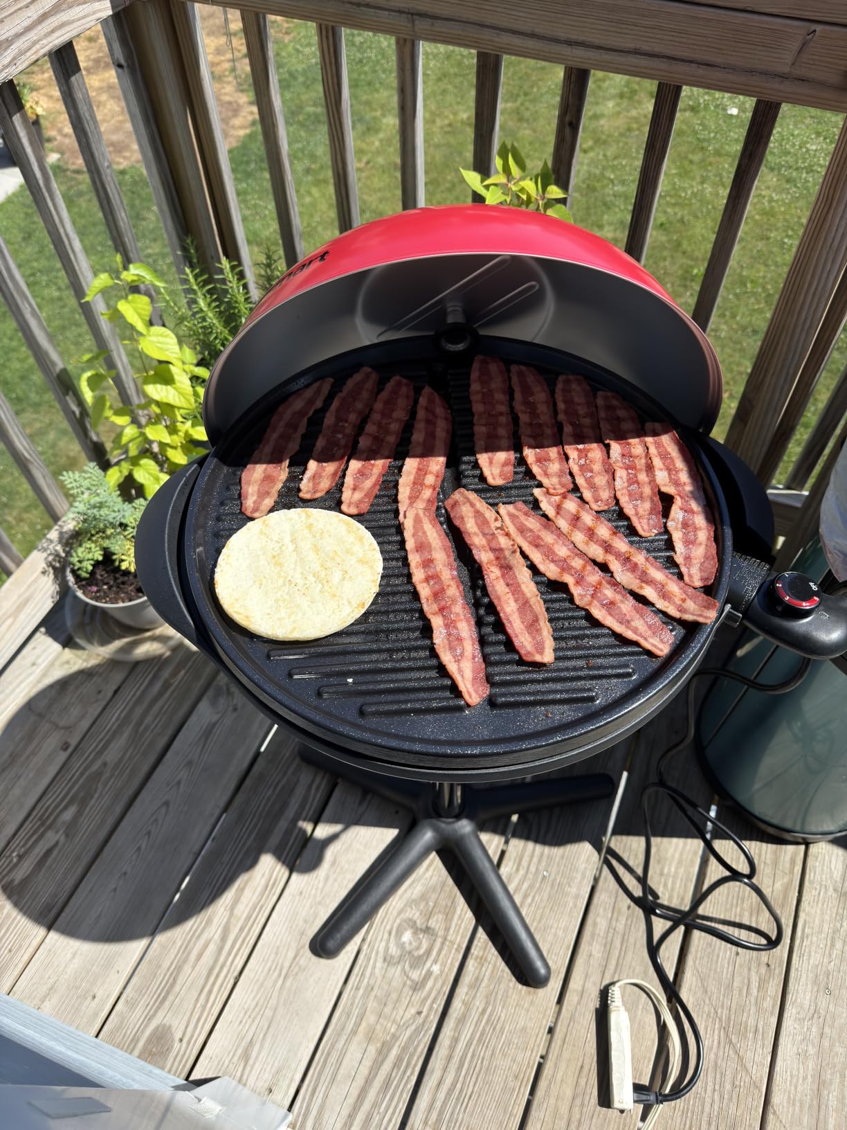 Cuisinart Electric Grill, Indoor/Outdoor, Compact, Portable, Nonstick, 2-in-1 indoor grill and outdoor grill with adjustable heat and stand tabletop options, CEG-115 customer photo 2