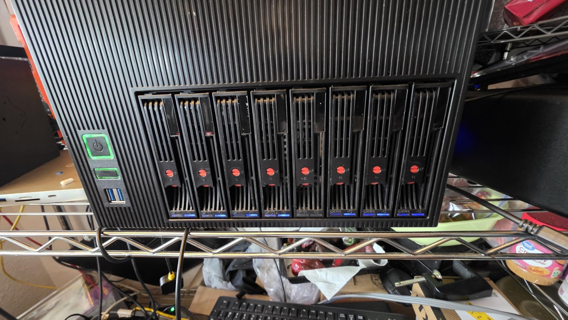 8 Bay Mini ITX Micro ATX NAS Case, Hot Swap Drive Bays DIY Storage Enclosure, Dual Independent Air Channel, Support 3.5