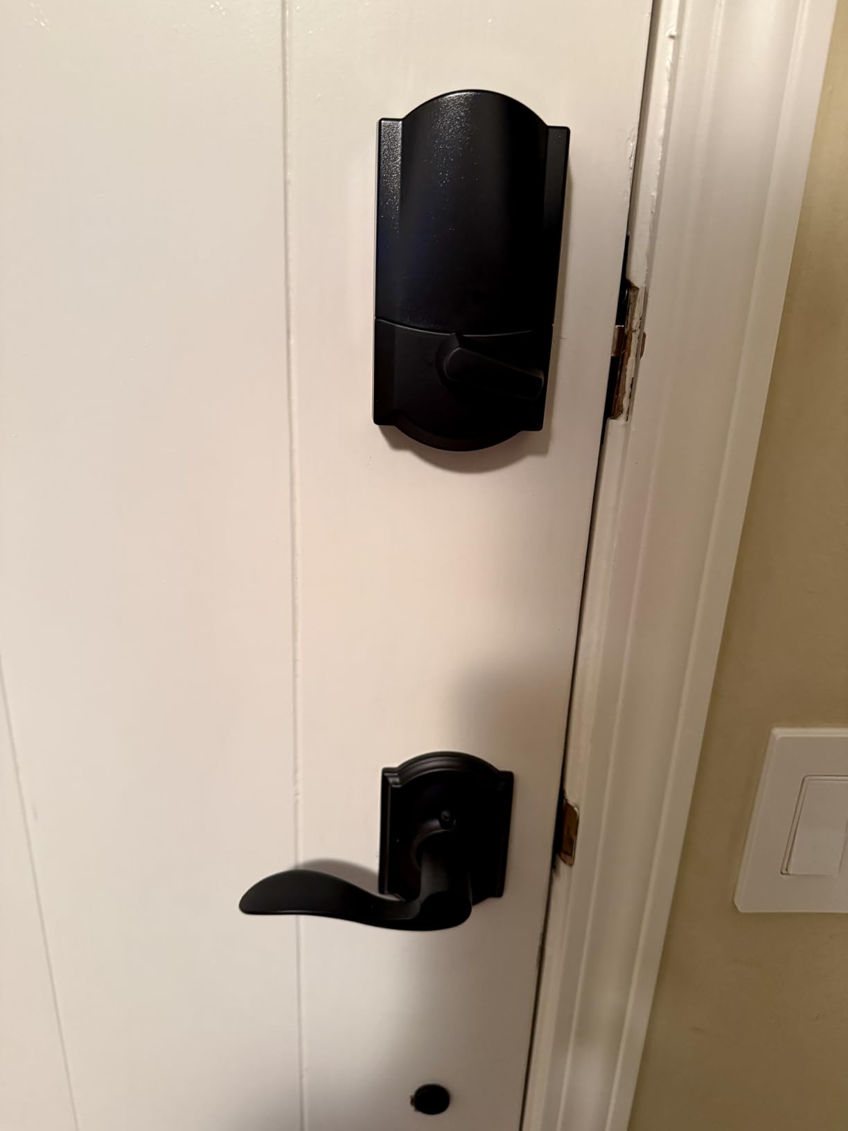 Schlage Encode Plus Smart WiFi Deadbolt Lock, Tap to Unlock, Matte Black | Keyless entry door lock with touchscreen, Apple watch unlock, Apple Home, Alexa & Airbnb compatible, Certified security customer photo 1