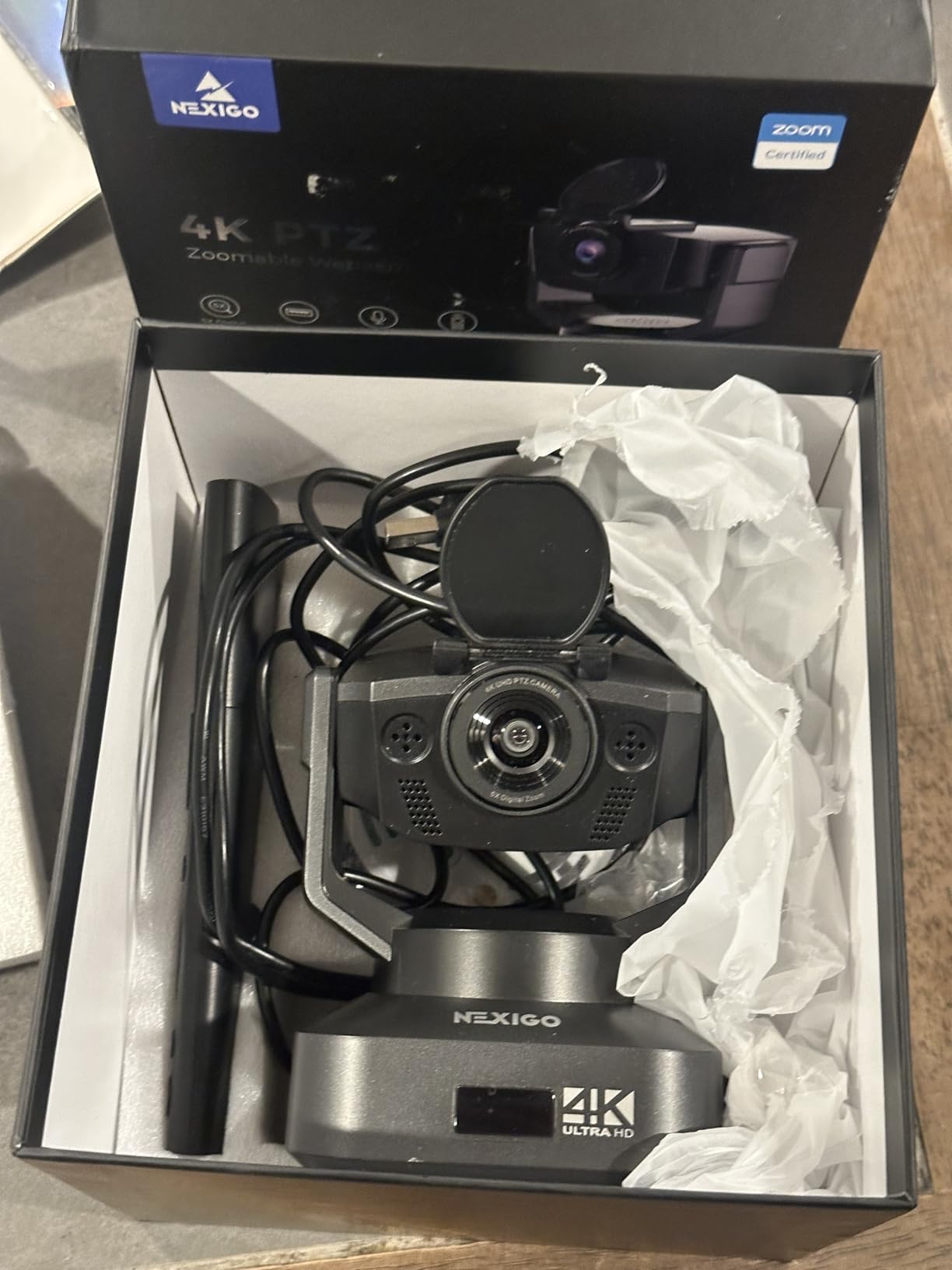 NexiGo N990 (Gen 2) 4K PTZ Webcam, Video Conference Camera System with 5X Digital Zoom, Sony Starvis Sensor, Position Preset customer photo 2
