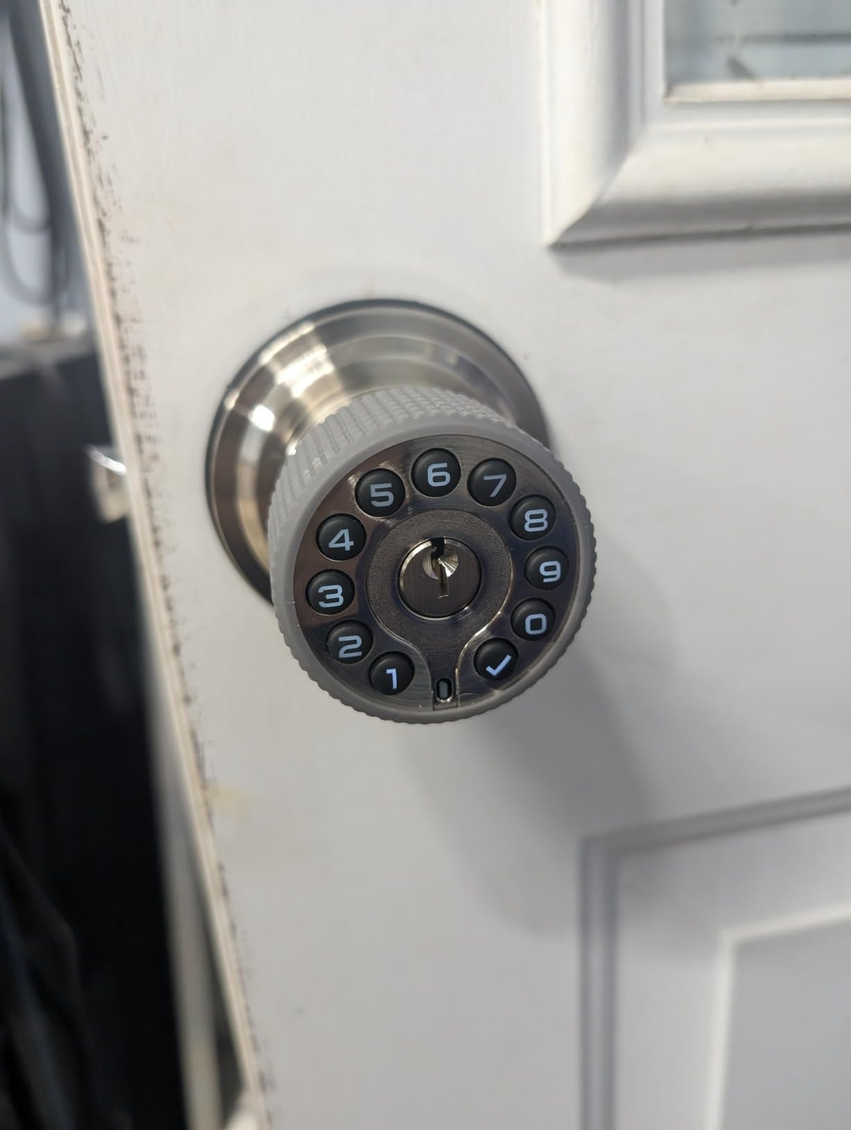 Keypad & Key Smart Door Lock, 50 User Codes, Waterproof, Auto Lock - Matte Black customer photo 2