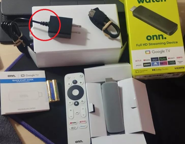 ONN Android TV 2K FHD Streaming Stick with Remote Control & Power Adapter WiFi HDMI Chromecast Built-in customer photo 1