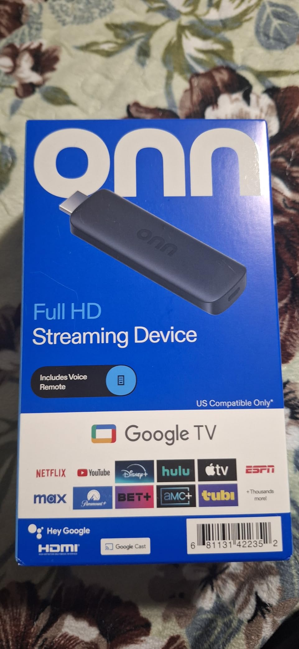 ONN Android TV 2K FHD Streaming Stick with Remote Control & Power Adapter WiFi HDMI Chromecast Built-in customer photo 2