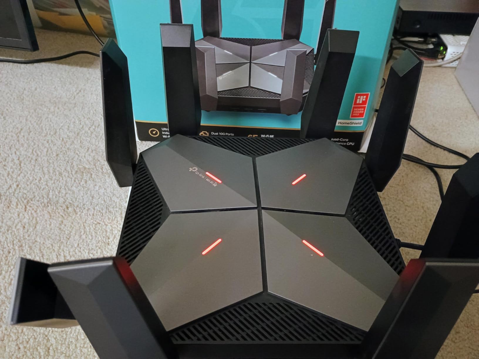 TP-Link AXE16000 Quad-Band WiFi 6E Router (Archer AXE300) | Two 10Gb Ports Wireless Internet Gaming Router, 2.5G WAN/LAN + 4 x Gigabit LAN Ports customer photo 1