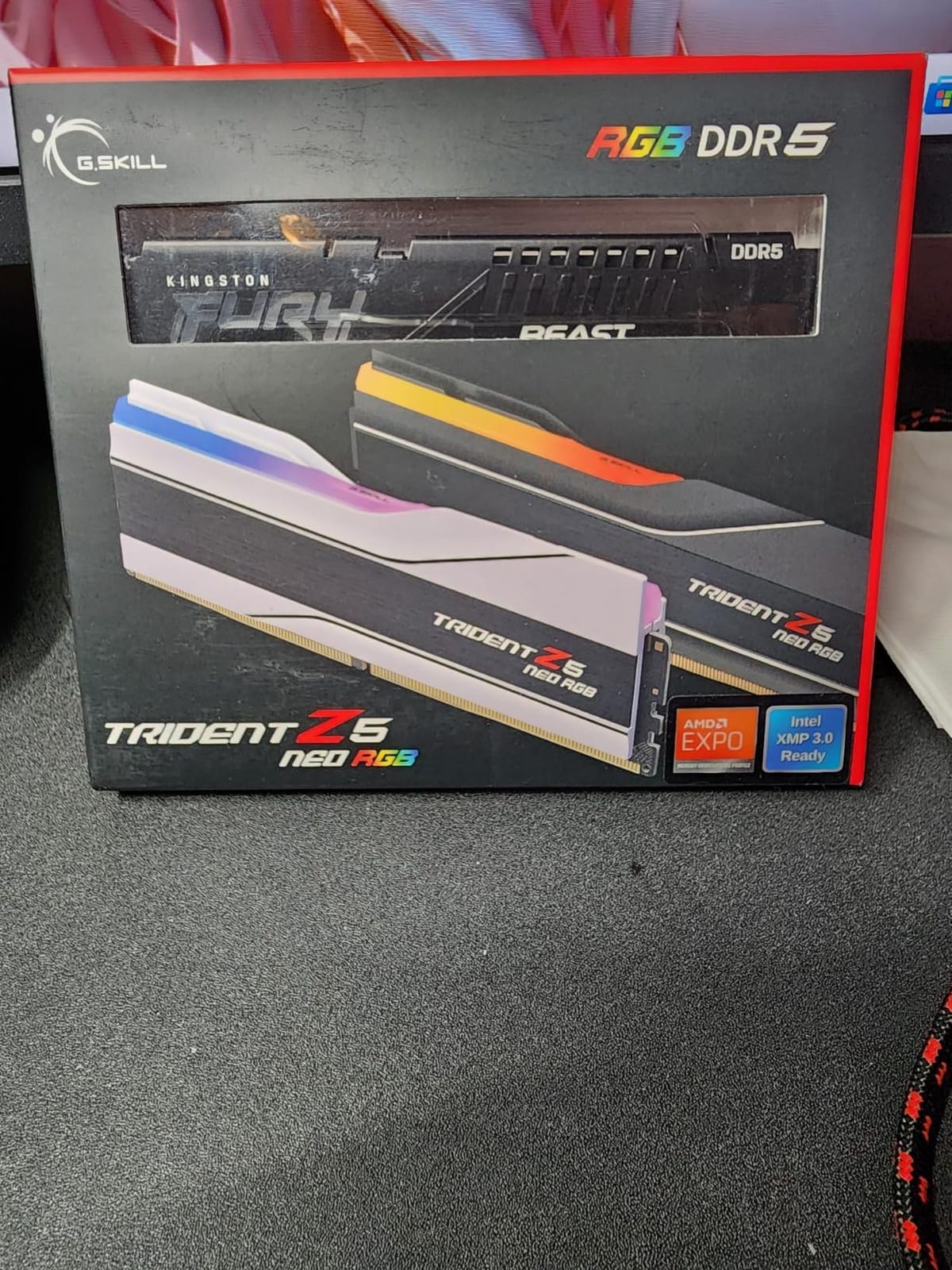 G.SKILL Trident Z5 Neo RGB Series DDR5 RAM (AMD EXPO & Intel XMP 3.0) 32GB (2x16GB) 6000MT/s CL36-36-36-96 1.35V Desktop Computer Memory U-DIMM - Matte Black customer photo 1