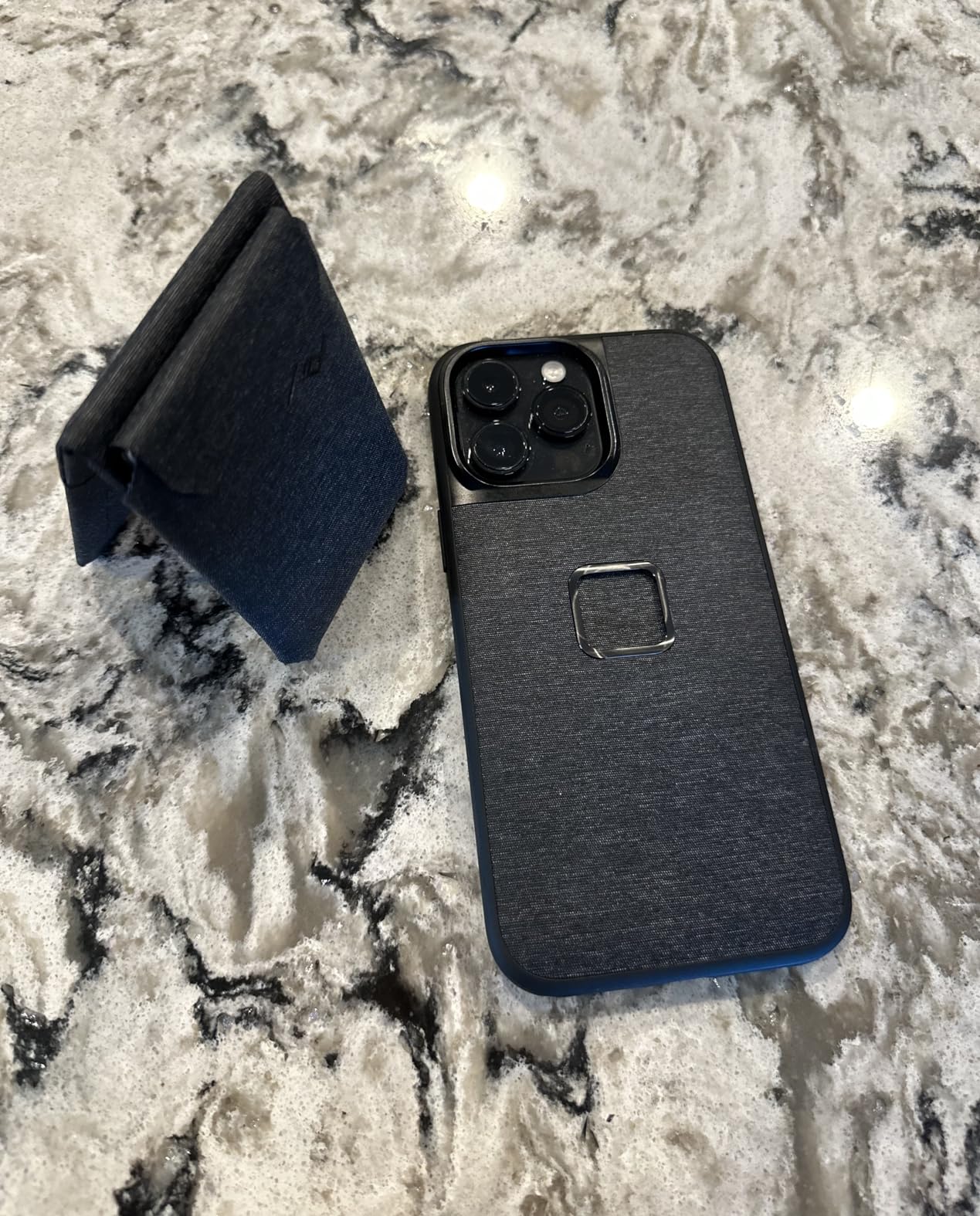 Peak Design Mobile Everyday Phone Case for iPhone 14, Charcoal, Slim Profile, 6 ft Drop Protection, Weatherproof Fabric Shell, SlimLink Connects to Mobile Mounts & Gear customer photo 2