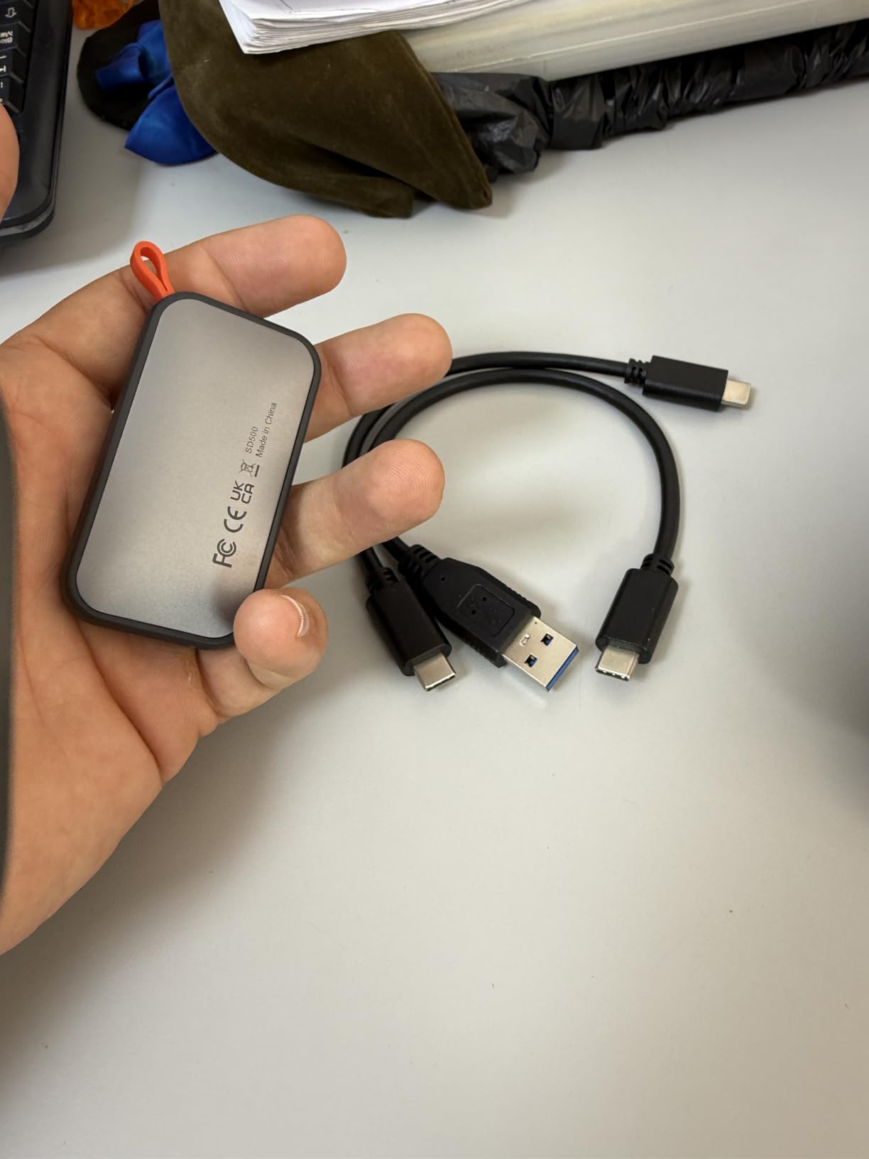 SSK Portable SSD 500GB External Solid State Drive USB C Up to 1050MB/s, Aluminum customer photo 2