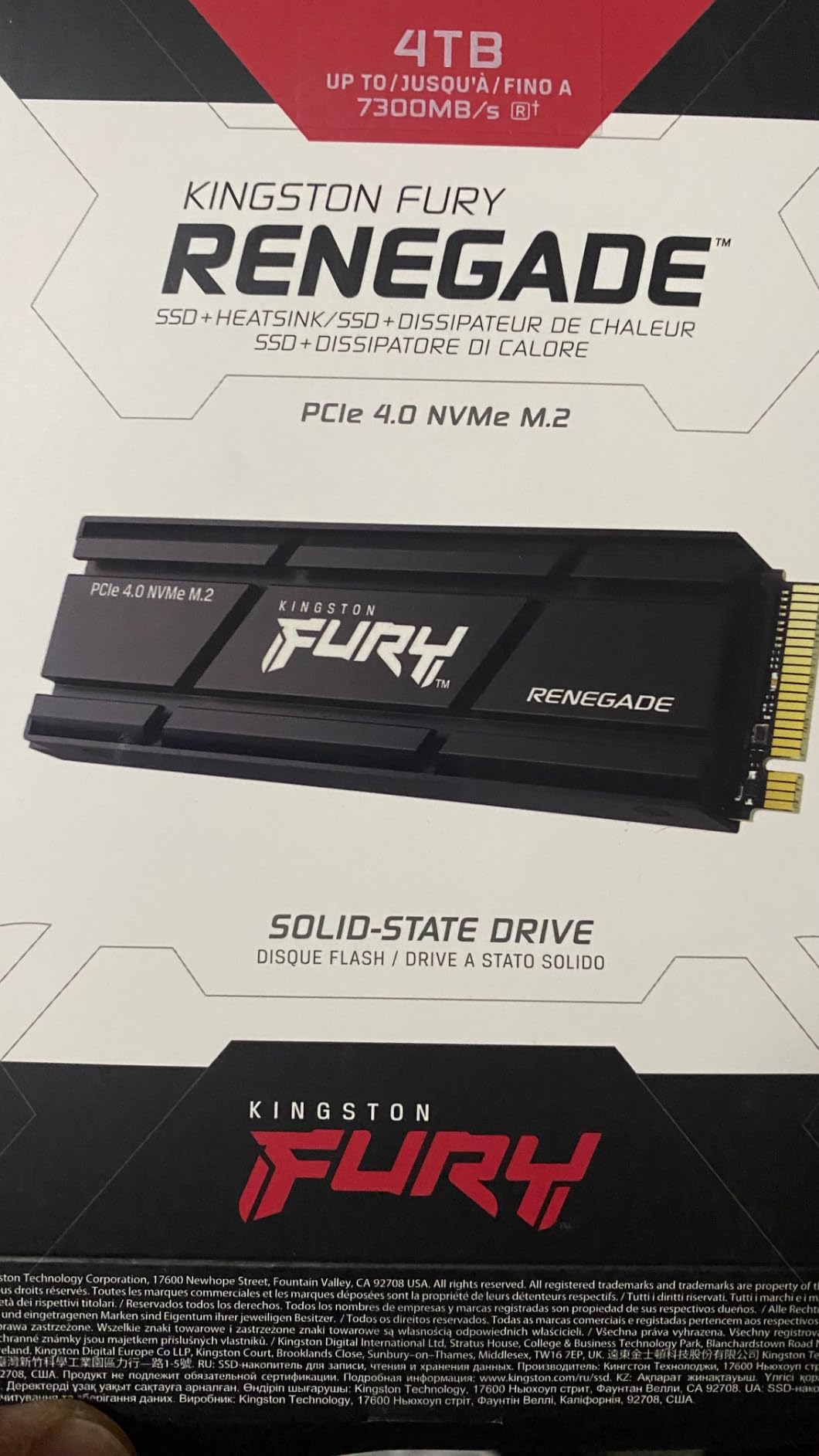 Kingston FURY Renegade 2TB PCIe Gen 4.0 NVMe M.2 Internal Gaming SSD with Heat Sink | PS5 Ready | Up to 7300MB/s | SFYRDK/2000G customer photo 1