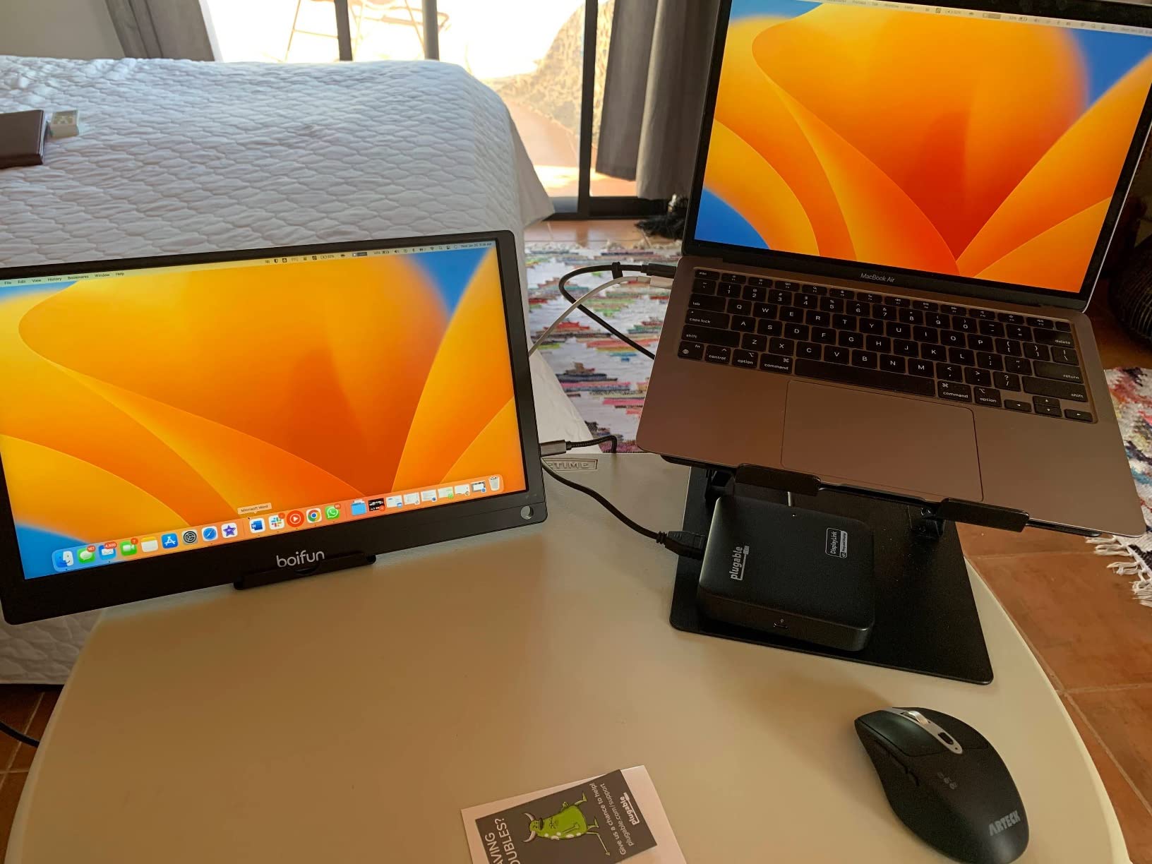 Plugable 7-in-1 USB-C DisplayLink Dock - Dual 4K 60Hz HDMI, USB-C & USB-A (10Gbps), SD Card, Gigabit Ethernet, 100W PD Charging - Compatible with macOS & Windows, MacBook Dual Monitor Support customer photo 1