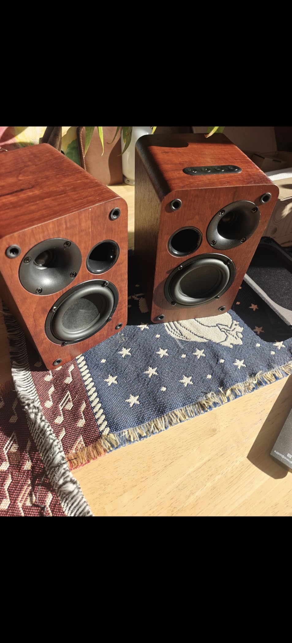Saiyin Powered Bluetooth Bookshelf Speakers | 30W*2, 3.75 Inches Woofer, Bluetooth/Optical/Auxiliary/RCA Inputs, TV/Turntable/Record Player/Computer/PC customer photo 2