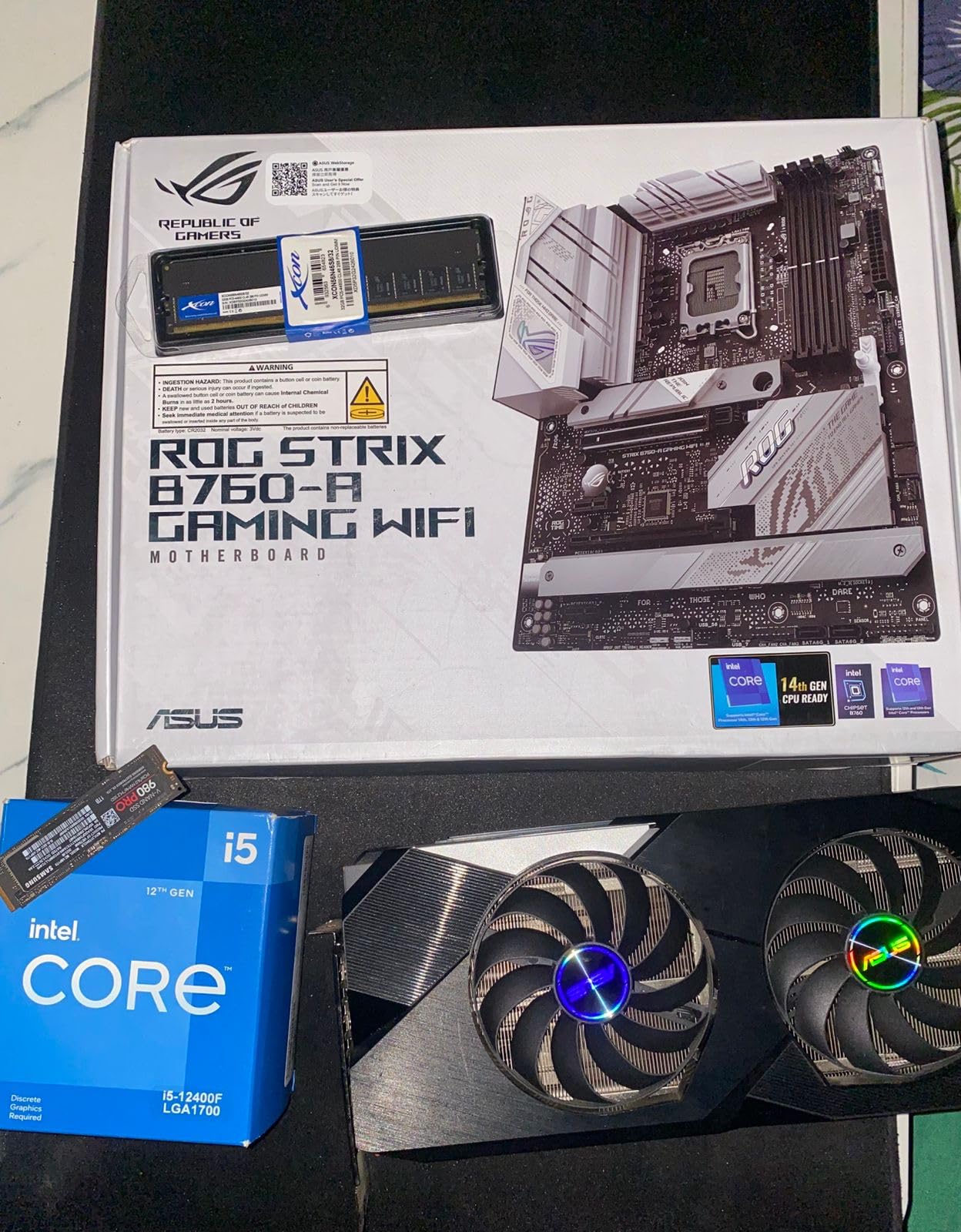 ASUS ROG Strix B760-A Gaming WiFi ATX Motherboard - Intel B760, DDR5, PCIe 5.0, WiFi 6E, Aura Sync RGB customer photo 2