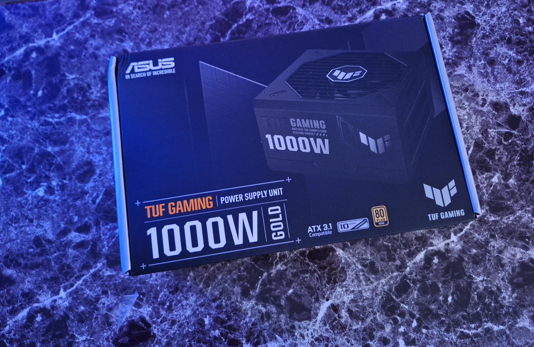 ASUS TUF Gaming 1000W Gold (1000 Watt, ATX 3.1 Compatible Fully Modular Power Supply, 80+ Gold Certified, Military-Grade Components, Dual Ball Bearing, Axial-tech Fan, PCB Coating, 10 Year Warranty) customer photo 1