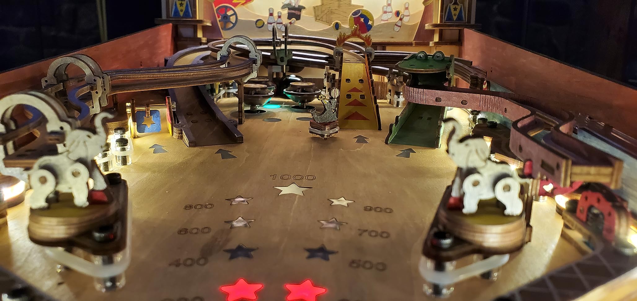 Rowood Wooden Puzzles 3D Pinball Machine Mechanical Model Wooden 3D Puzzles for Adults DIY Pinball Game Wooden Puzzle-Model Building Kits Christmas Birthday Gifts for Adult and 14+ customer photo 1