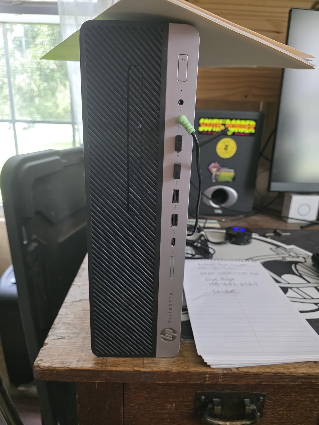 HP Elitedesk 800 G3 SFF Desktop PC - Intel i7-6700, 32GB DDR4, 1TB NVMe SSD + 2TB HDD, AX200 Wi-Fi 6, Dual 24-Inch Monitors, Wireless Keyboard and Mouse, Win 11 Pro (Renewed) customer photo 1