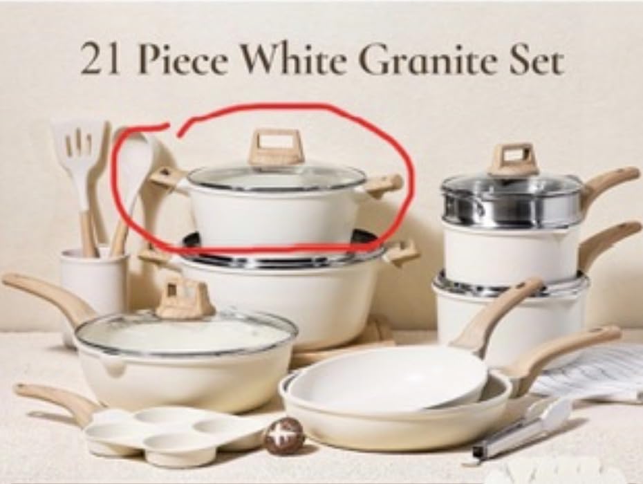 CAROTE 21pcs Pots and Pans Set, Nonstick Cookware Sets, with Egg Pan | Induction Kitchen Cooking Set, Durable, Easy Food Release, Fast & Even Heating, with Frying Pan customer photo 2
