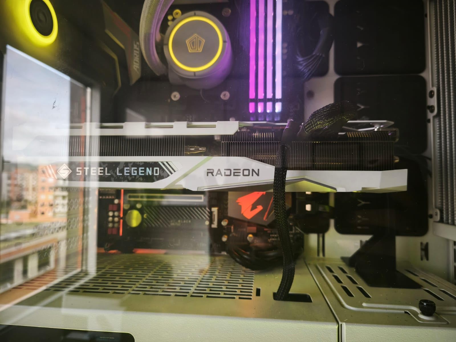 GPU Support Bracket, Graphics Card Support, GPU Brace, Video Card Holder Bracket with Bottom Adhesive, GPU Stand, Adjustable Anti Sag GPU Stand 35-120mm, Support GPU 4090 Thickness Support up to 75mm customer photo 2