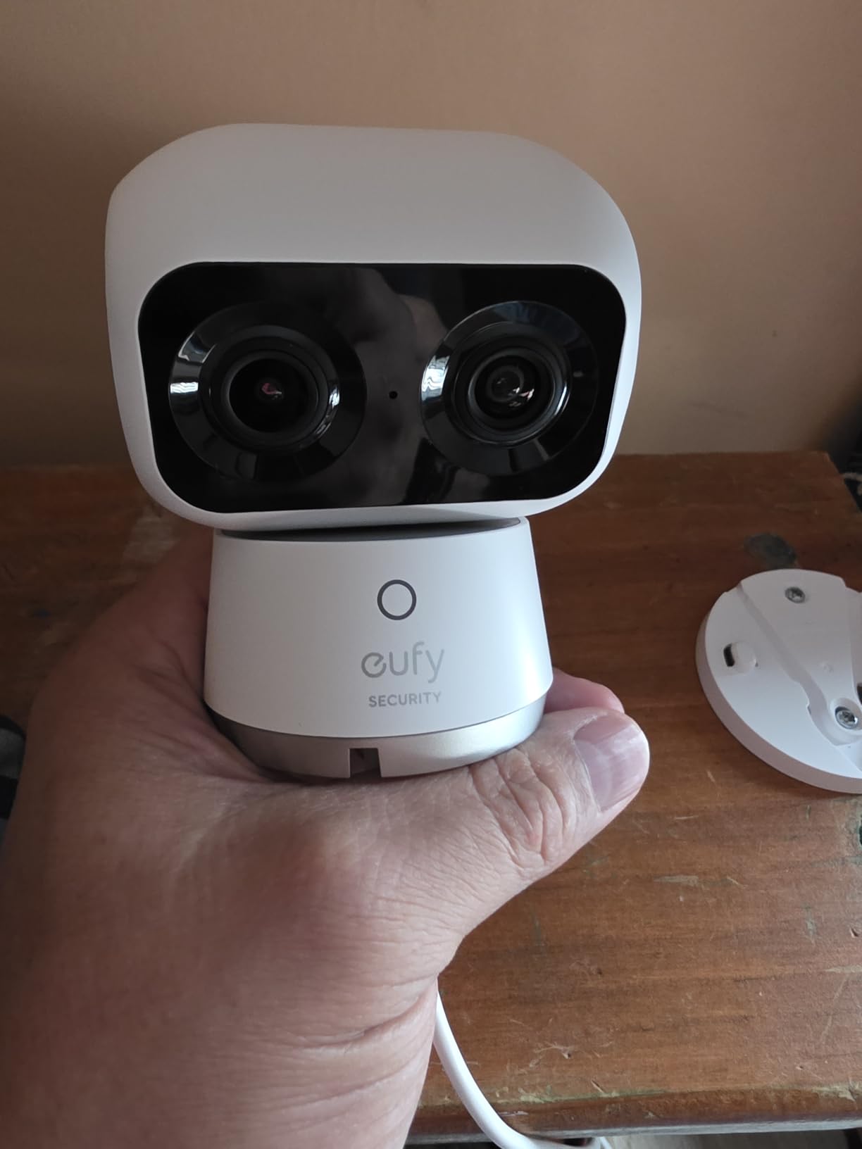 eufy Security 4K Indoor Cam S350, No Subscription, Dual Cameras, 8x Zoom | 360° Coverage, Works as a Pet Camera, Nanny/Senior/Baby Monitor, AI Auto-Tracking, Human/Pet/Cry Detection, 2.4/5 GHz Wi-Fi customer photo 2