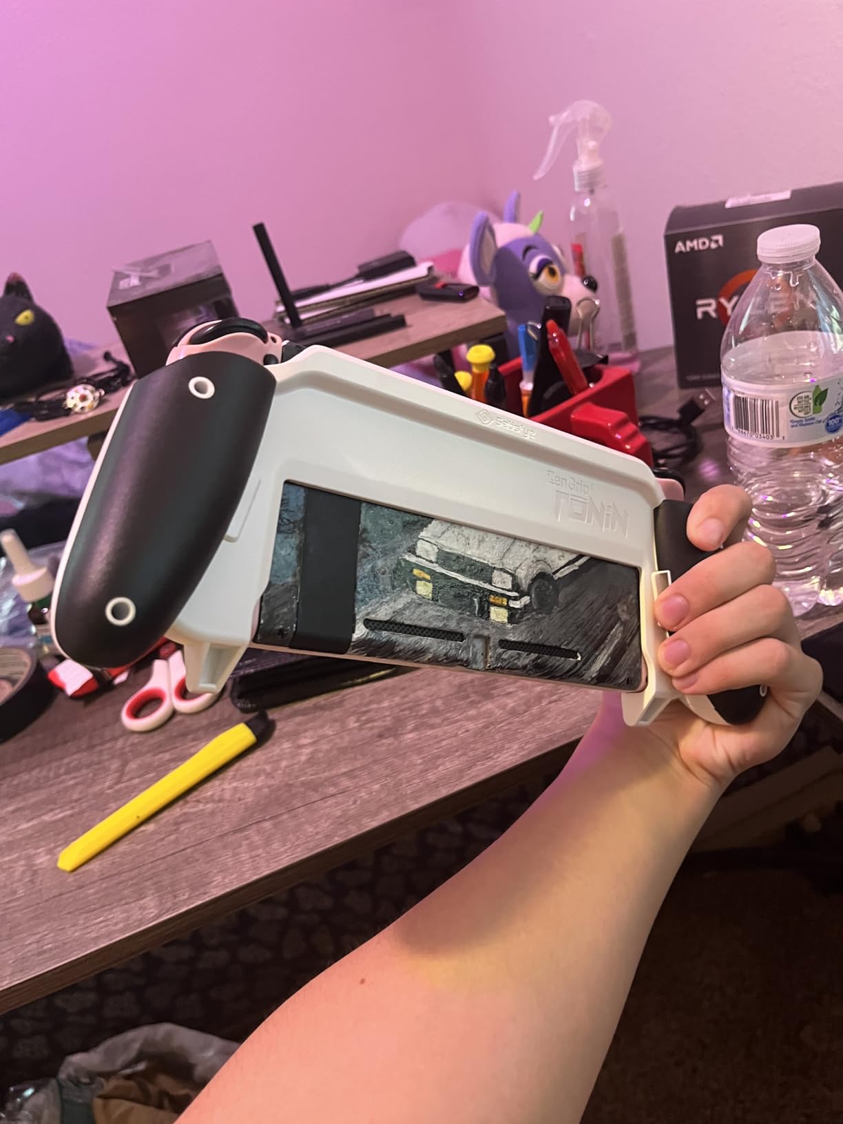 Satisfye ZenGrip Ronin White Dockable Switch Grip - Comfortable & Ergonomic, Joy Con & Switch Control customer photo 1