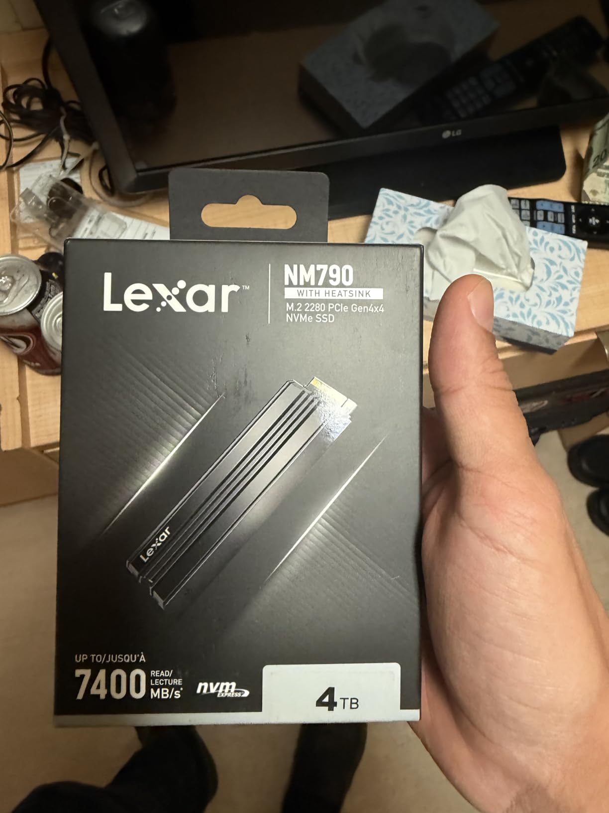 Lexar 2TB NM790 NVMe SSD w/Heatsink, 7400/6500 MB/s, M.2 2280, PCIe Gen 4x4 | Compatible w/ PS5, Gamers & Content Creators, PC & Laptops, SLC Cache, Single-Sided Design, LNM790X002T-RN9NU customer photo 1