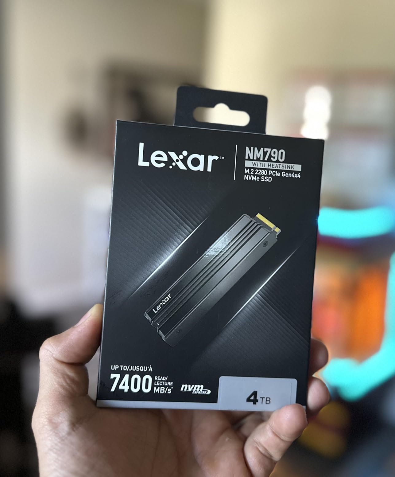 Lexar 2TB NM790 NVMe SSD w/Heatsink, 7400/6500 MB/s, M.2 2280, PCIe Gen 4x4 | Compatible w/ PS5, Gamers & Content Creators, PC & Laptops, SLC Cache, Single-Sided Design, LNM790X002T-RN9NU customer photo 2