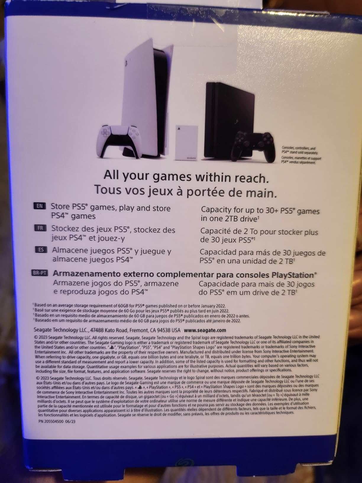 Seagate 5TB Game Drive for PlayStation | USB 3.0 (STLV5000100) | Officially Licensed HDD for PlayStation. Archive PS5 games. Play PS4 games directly. Blue LED. 3-Year Warranty customer photo 2