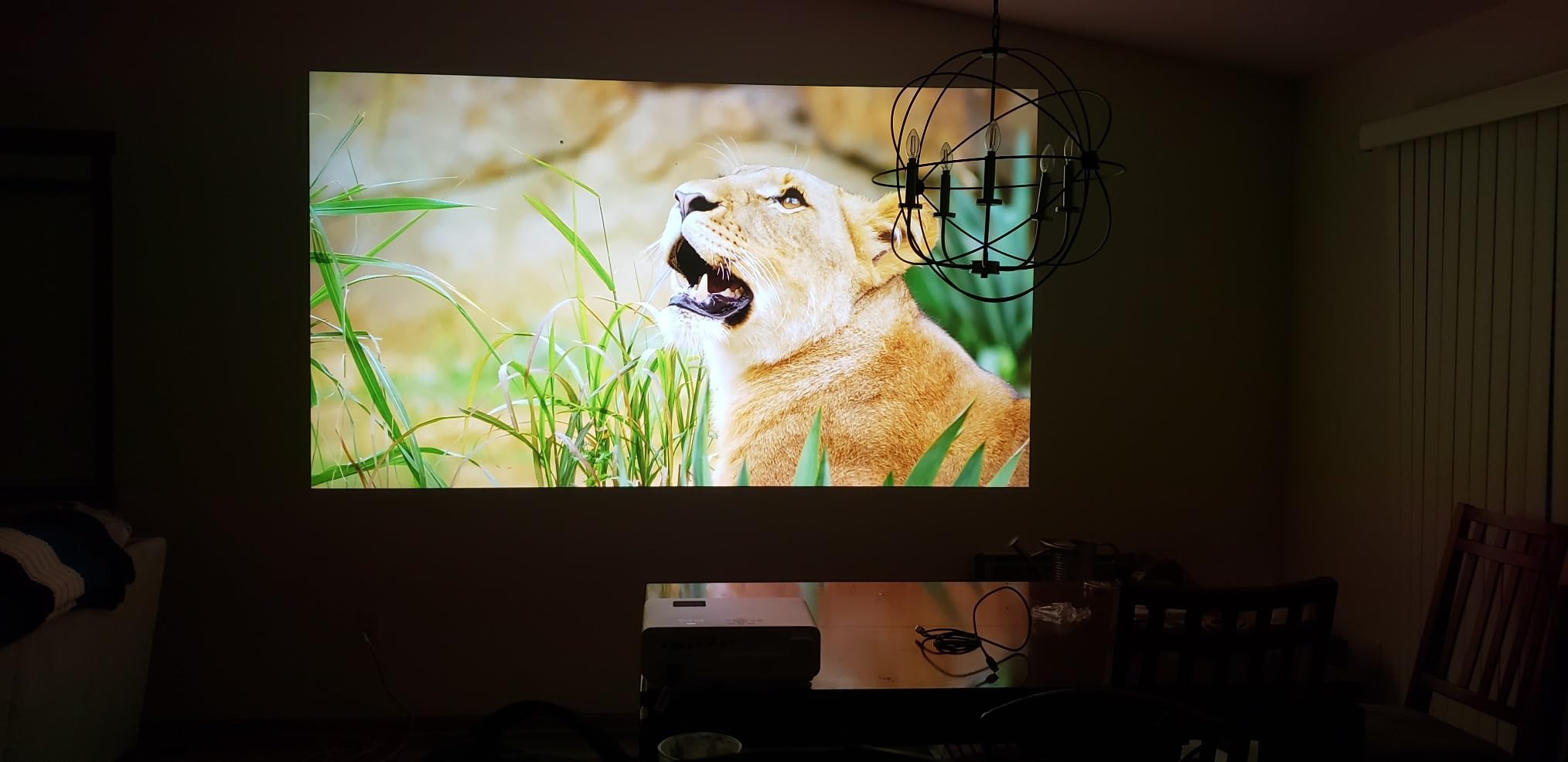 BenQ X500i True 4K HDR Short Throw Gaming Projector 2200 Lumens | 2200 Lumens, 4ms Response, Auto Game Mode, PS5/Xbox/Switch Ready, eARC, FPS Crosshair, 10W Audio, 3 yr warranty customer photo 1