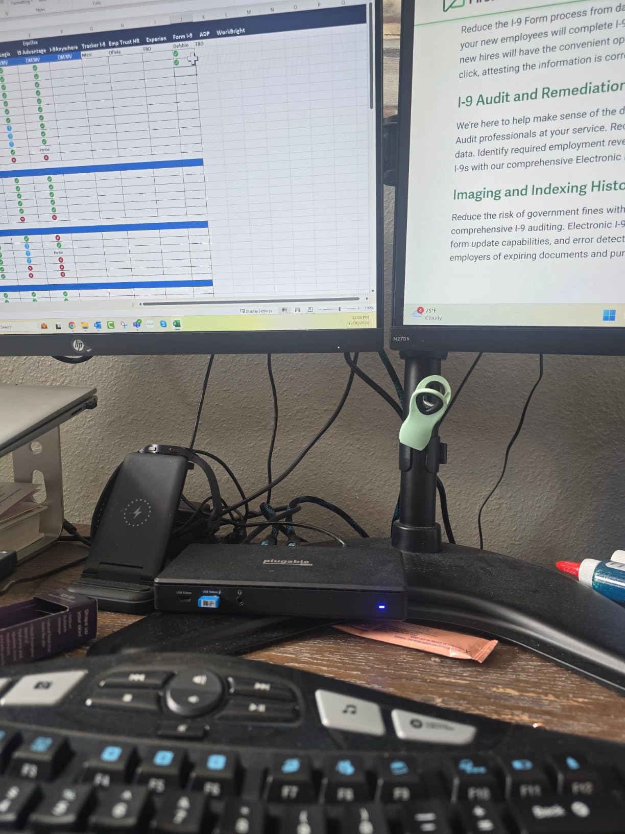 Plugable USB-C Docking Station Dual Monitor 4K 60Hz (2x HDMI), 65W Charging, Gigabit Ethernet, USB-C & 3x USB-A 5Gbps, Audio, Driverless for Windows/ChromeOS (UD-MSTH2) customer photo 1