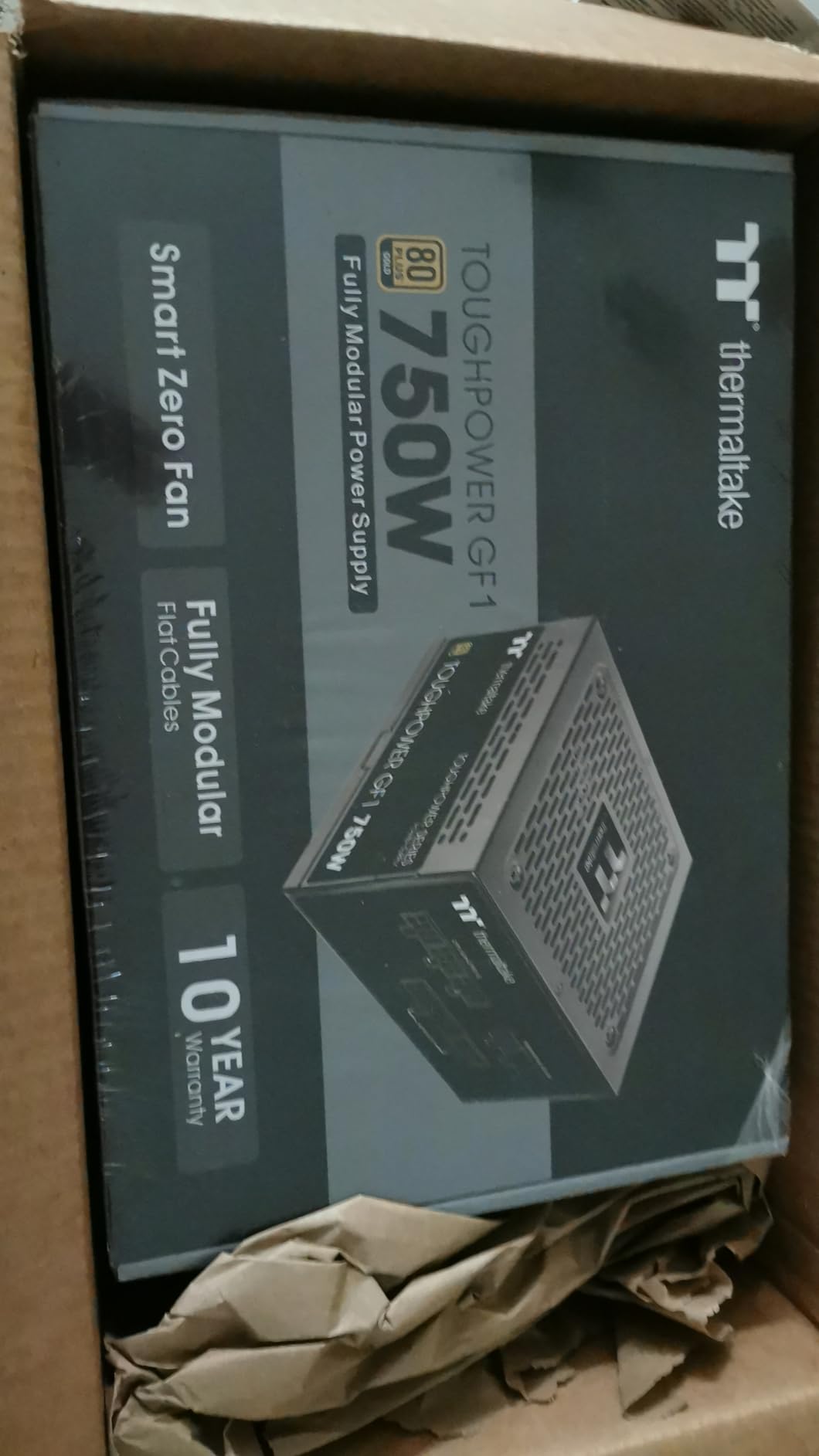 Thermaltake GF1 Fully Modular ATX 750W Power Supply - 80 Plus Gold - Ultra Quiet - Zero RPM, PS-TPD-0750FNFAGU-P customer photo 2