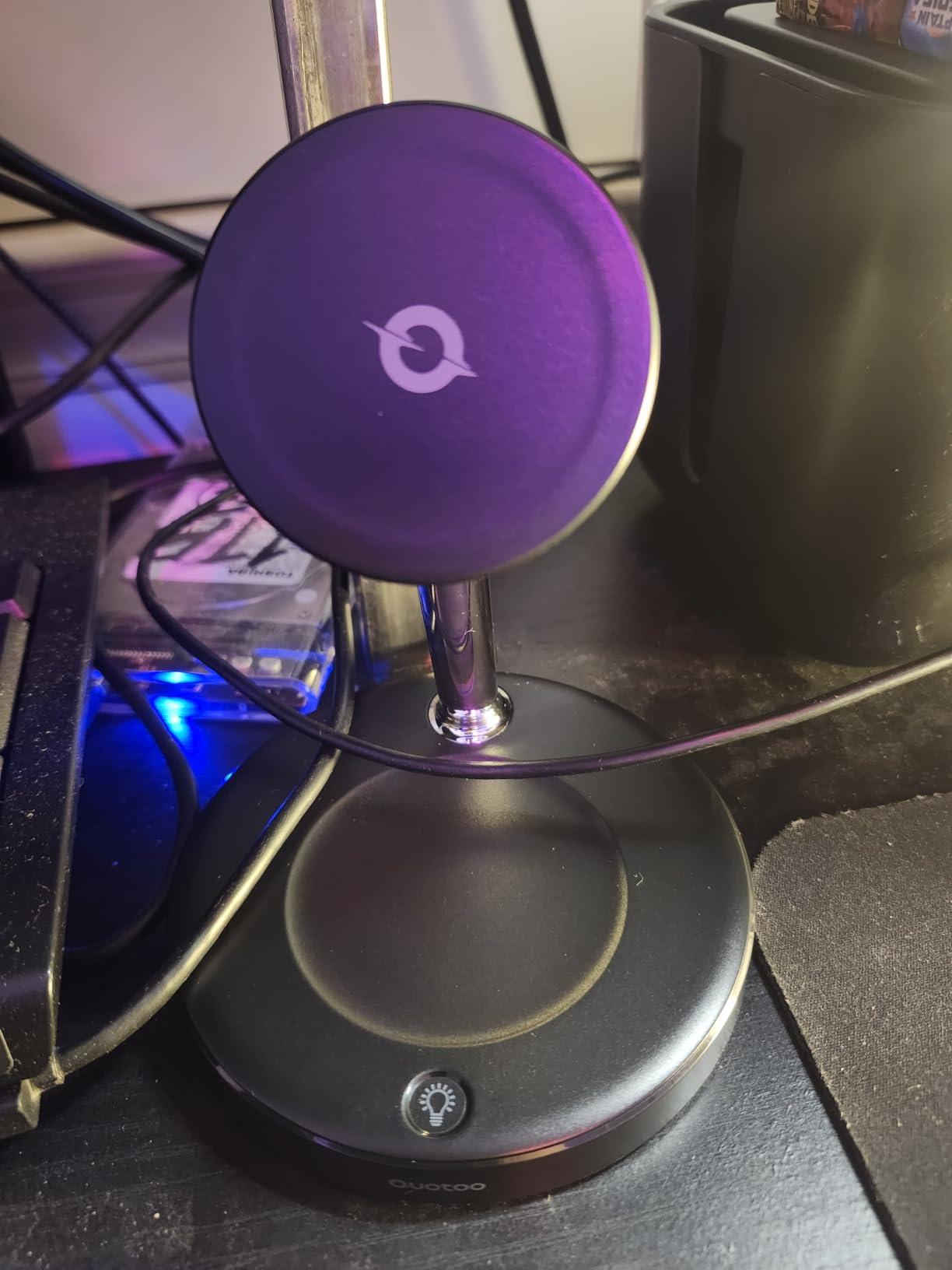 3 in 1 MagSafe Wireless Charger Stand for iPhone Apple Watch AirPods | Adjustable Blue Ambient Light, 15W Magnetic Charging Station for iPhone 17 16 15 14 13 12 Series customer photo 2