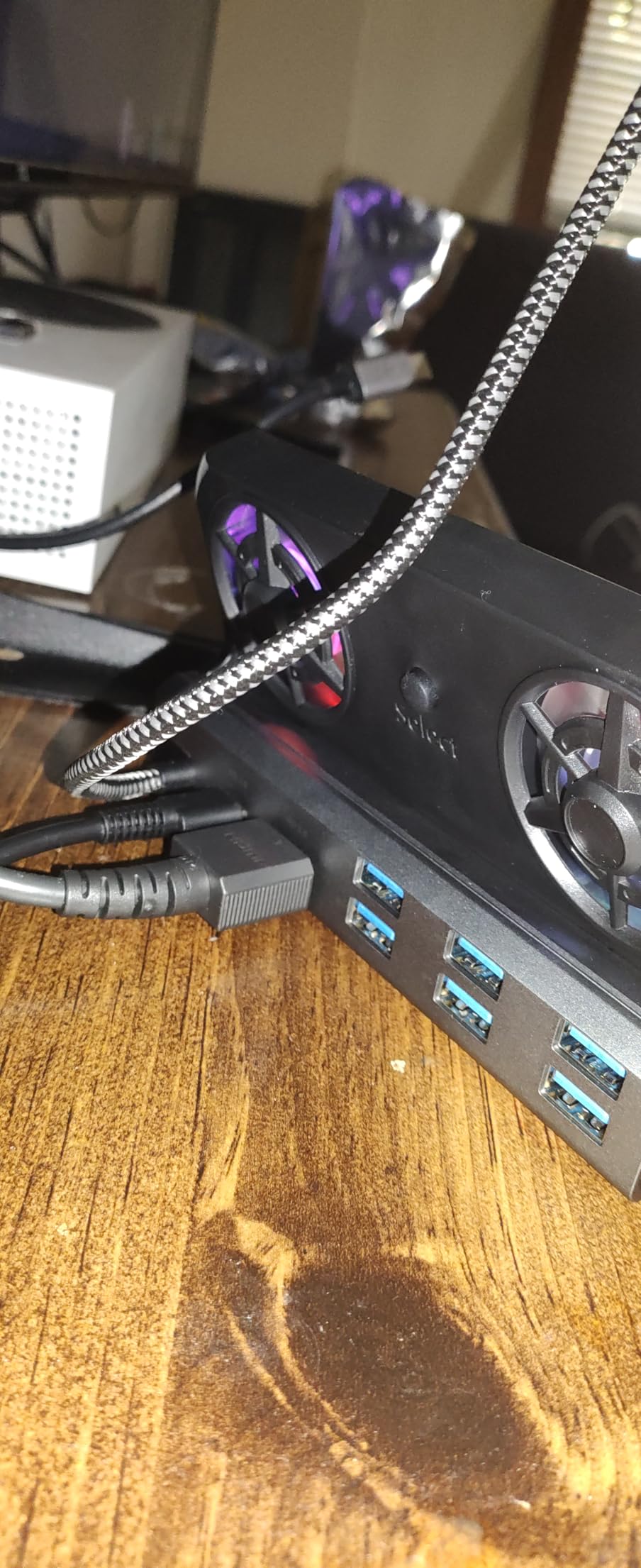 YCE 12-in-1 Steam Deck Dock for ROG Ally X, Steam Deck, Legion Go, Switch | Dual 5cm RGB cooling fans, 6 USB ports, 4K60Hz HDMI, 1000Mbps Ethernet, 100W PD fast charging customer photo 1