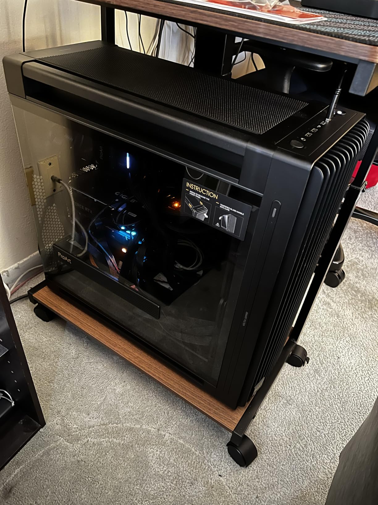 ASUS ProArt PA602 E-ATX PC Case 420mm Radiator Support, Dual 200mm Built-in Fans, Front Panel IR dust Indicator, Power Lock, Tool-Less PCIe mounting & GPU Holder, Front 20Gbps USB-C, 2 Year Warranty customer photo 1