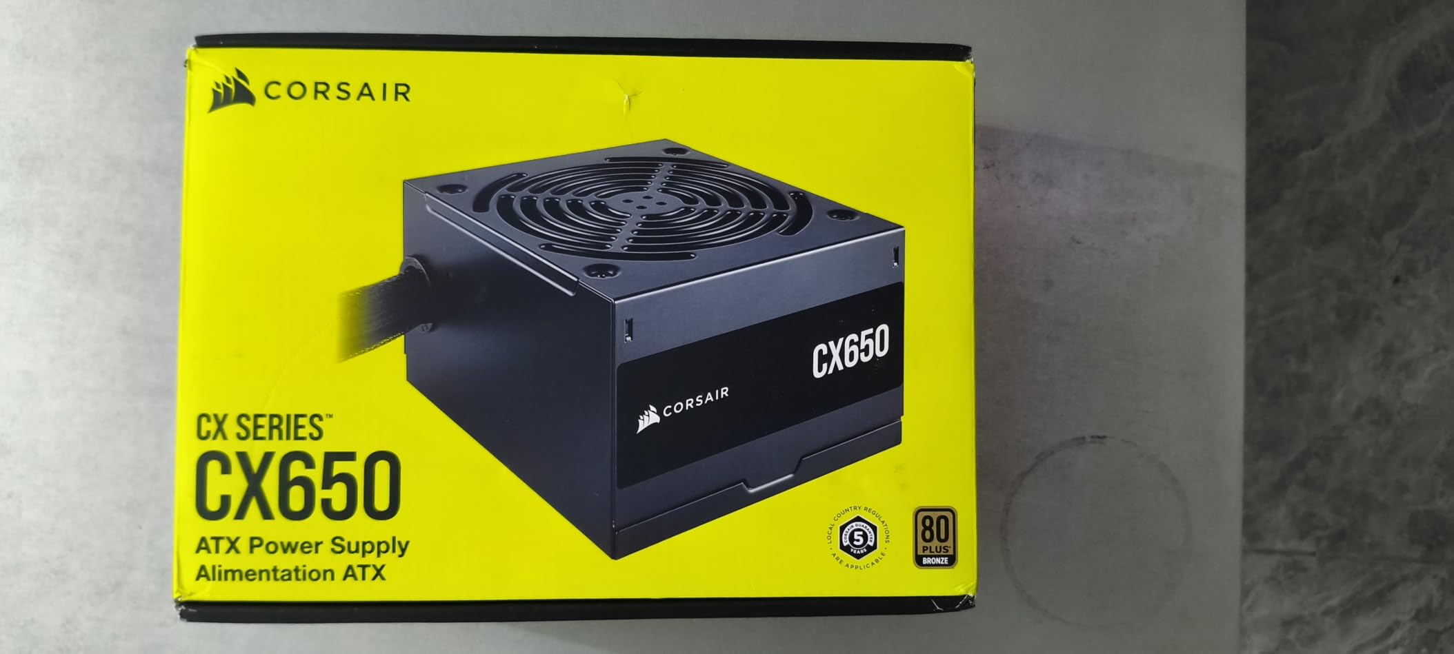 CORSAIR CX650 80 Plus Bronze Non Modular Low-Noise ATX 650 Watt Power Supply - Black customer photo 1
