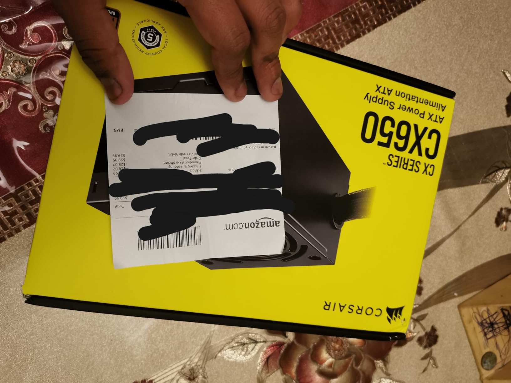 CORSAIR CX650 80 Plus Bronze Non Modular Low-Noise ATX 650 Watt Power Supply - Black customer photo 2
