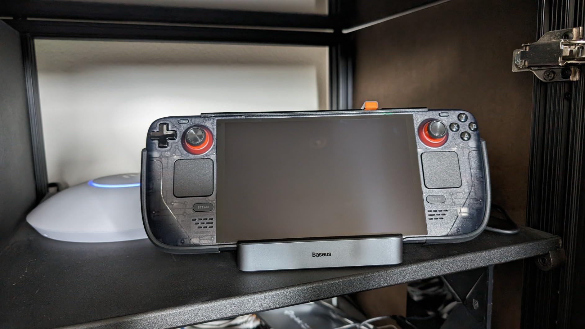 Steam Deck Dock, Baseus 6-in-1 Docking Station for Steam Deck/ROG Ally X/Legion Go with HDMI 2.0 4K@60Hz, Gigabit Ethernet, Adjustable Stand Design, 100W PD and 3 USB-A 3.0 Ports customer photo 1