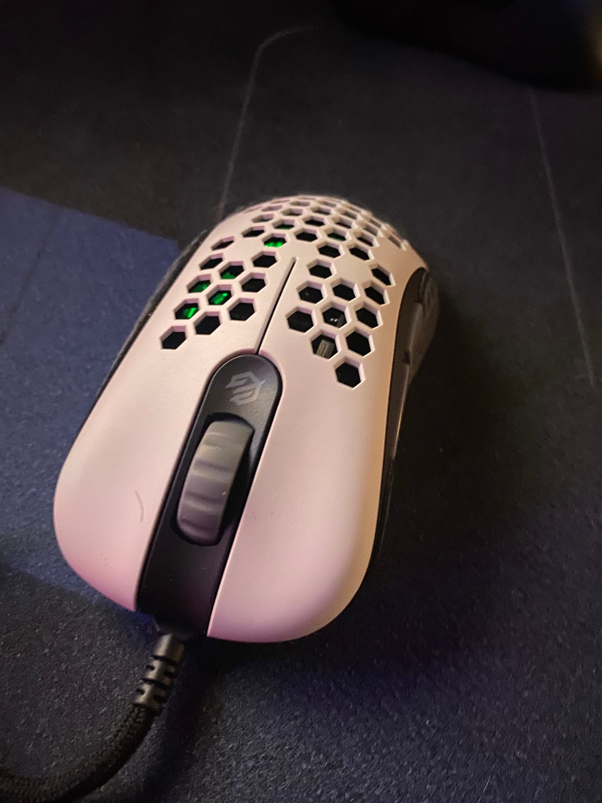 Gwolves Skoll Mini SK-S Black 50g Ultralight Weight Honeycomb Design Ergonomic Gaming Mouse with 3389 Sensor - PTFE Skates - 16,000DPI - Detachable Cable (Black) (Small) customer photo 2