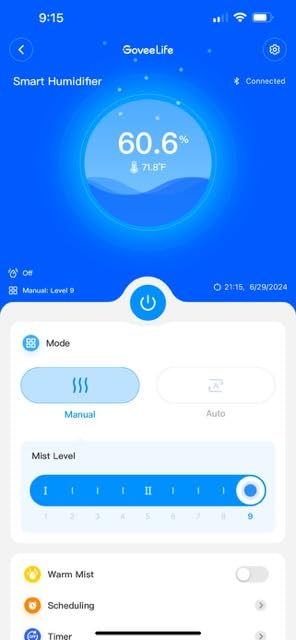 GoveeLife 7L Smart Humidifier for Bedroom, Warm & Cool Mist for Large Room | Auto Mode, 70H Quiet Runtime for Baby, Plants Nursery, App & Voice Control, RGB Nightlight, Humidity Sensor customer photo 1