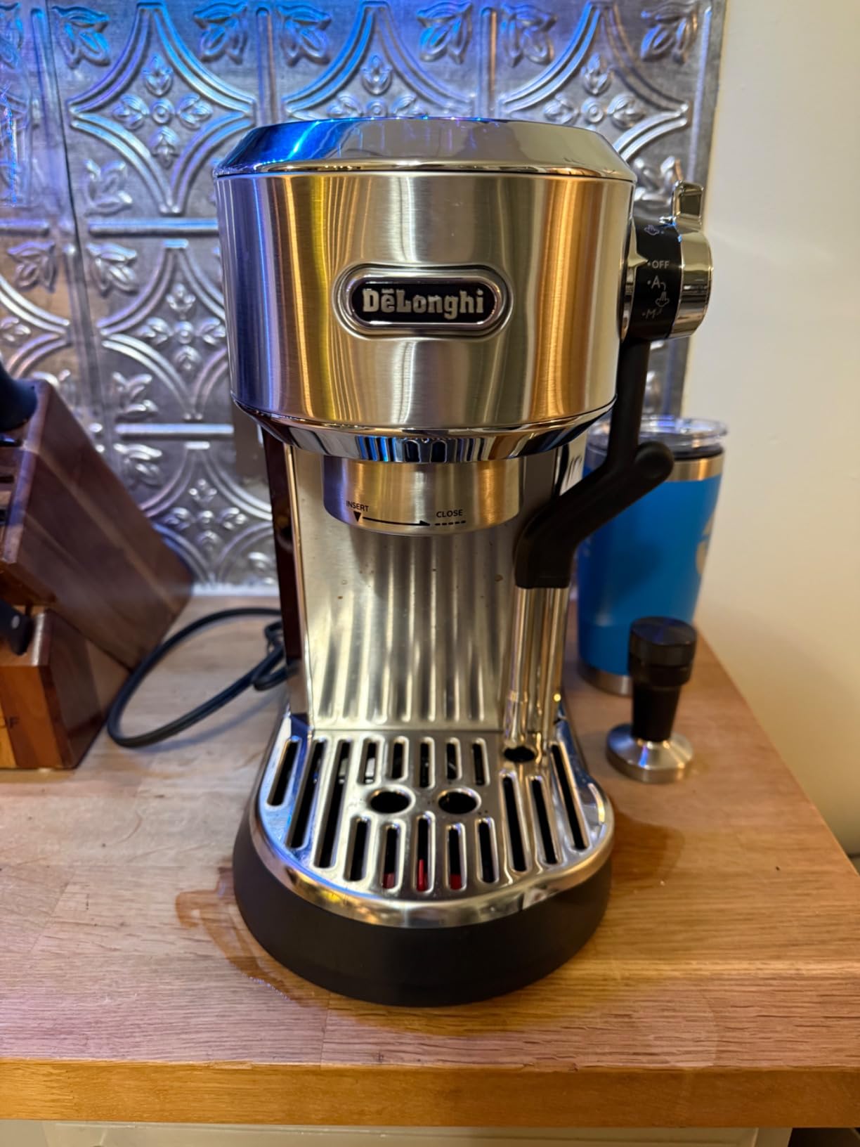 De'Longhi Dedica Maestro Plus Espresso Machine, Automatic Steam Wand, 3 Coffee Temp & Milk Foam Settings, 54oz Removable Tank, Easy-to-Clean Dishwasher-Safe Parts, Compact Stainless Steel Design customer photo 2