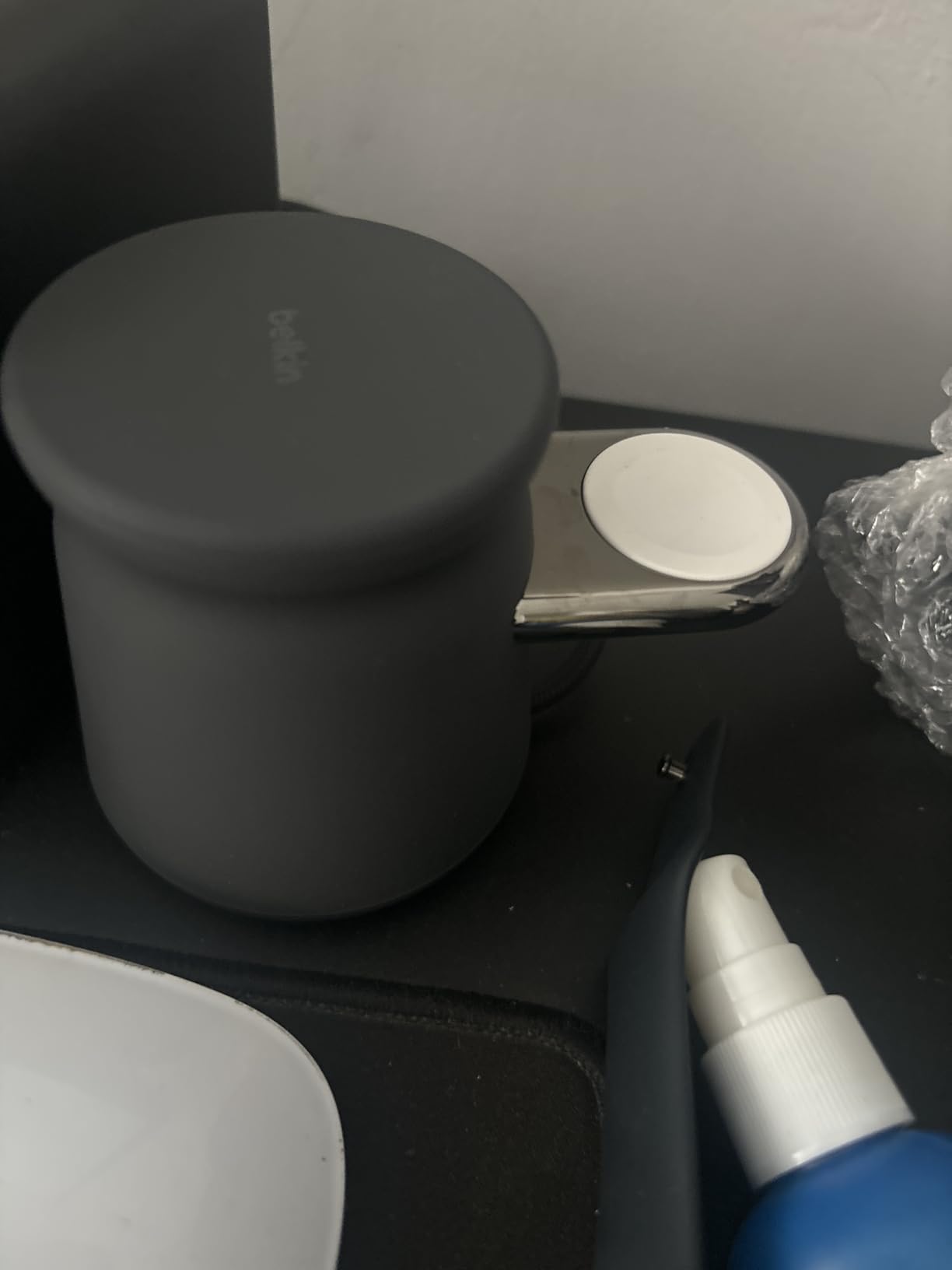 Belkin MagSafe 15W 2 in 1 Wireless Charging Dock, Fast Charger | iPhone 17/16/15/14, AirPods, Pixel 10 compatible, power adapter included, desk charging dock, Magnetic customer photo 1