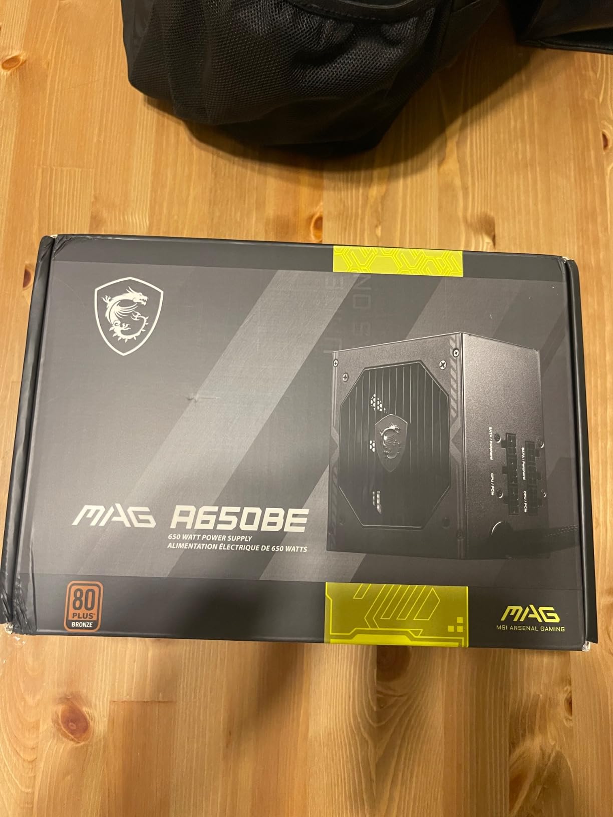 MSI MAG A650BE, Semi-Modular Compact 650W ATX Power Supply, 80+ Bronze, Low-Noise Fan, Active PFC Design, 5 Year Warranty customer photo 1