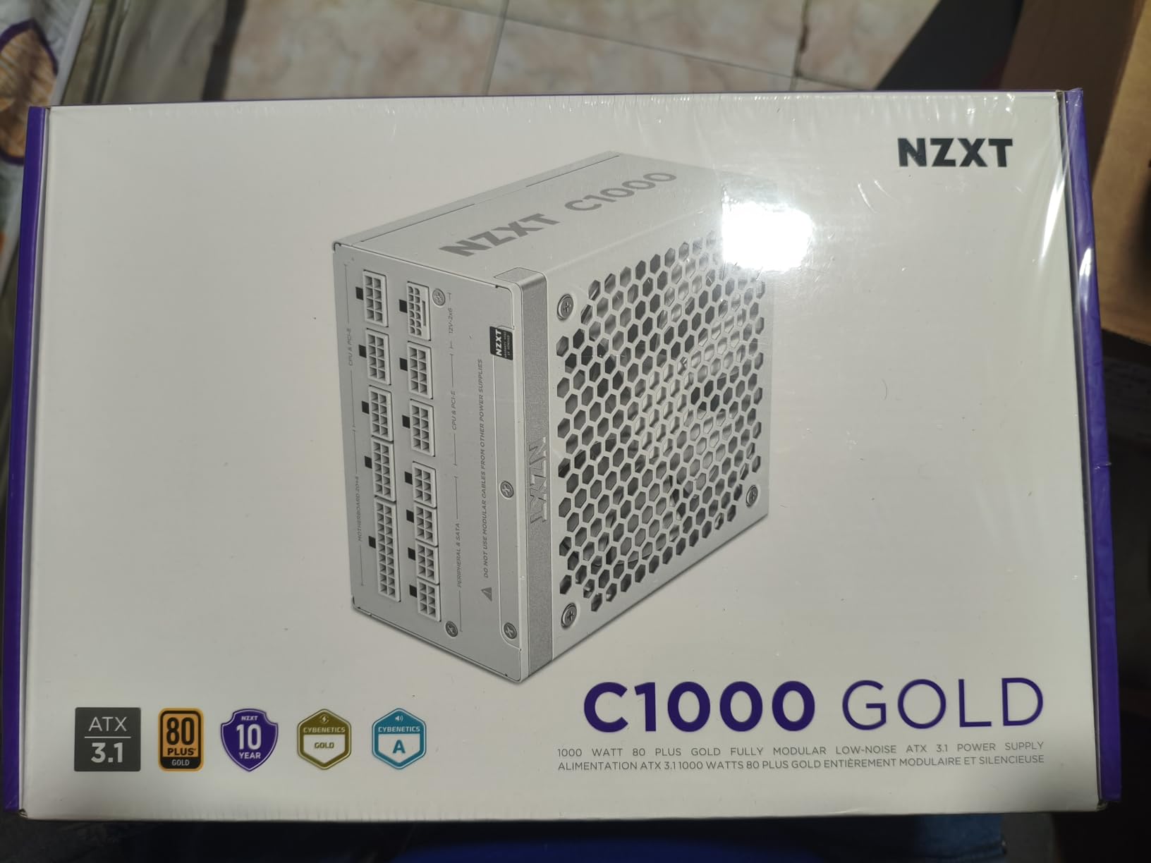 NZXT C1000 Gold ATX 3.1 - Fully Modular Low-Noise PC Gaming Power Supply - 1000 Watts - 80 Plus Gold - 12V-2x6 Connector - Zero Fan Mode - 100% Japanese Capacitors customer photo 2