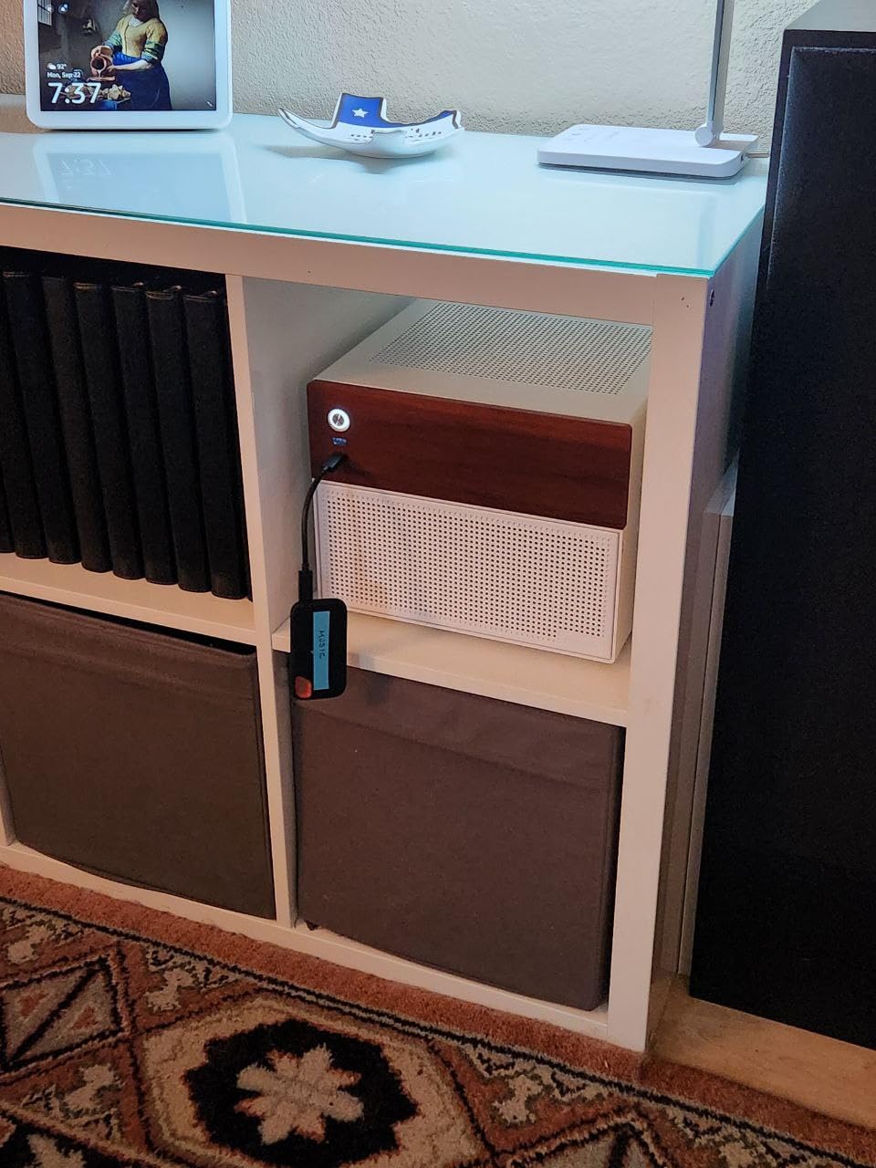 JONSBO N4 Black NAS Pc Case, Walnut Wood, 8-Drive Bay/6 x 3.5