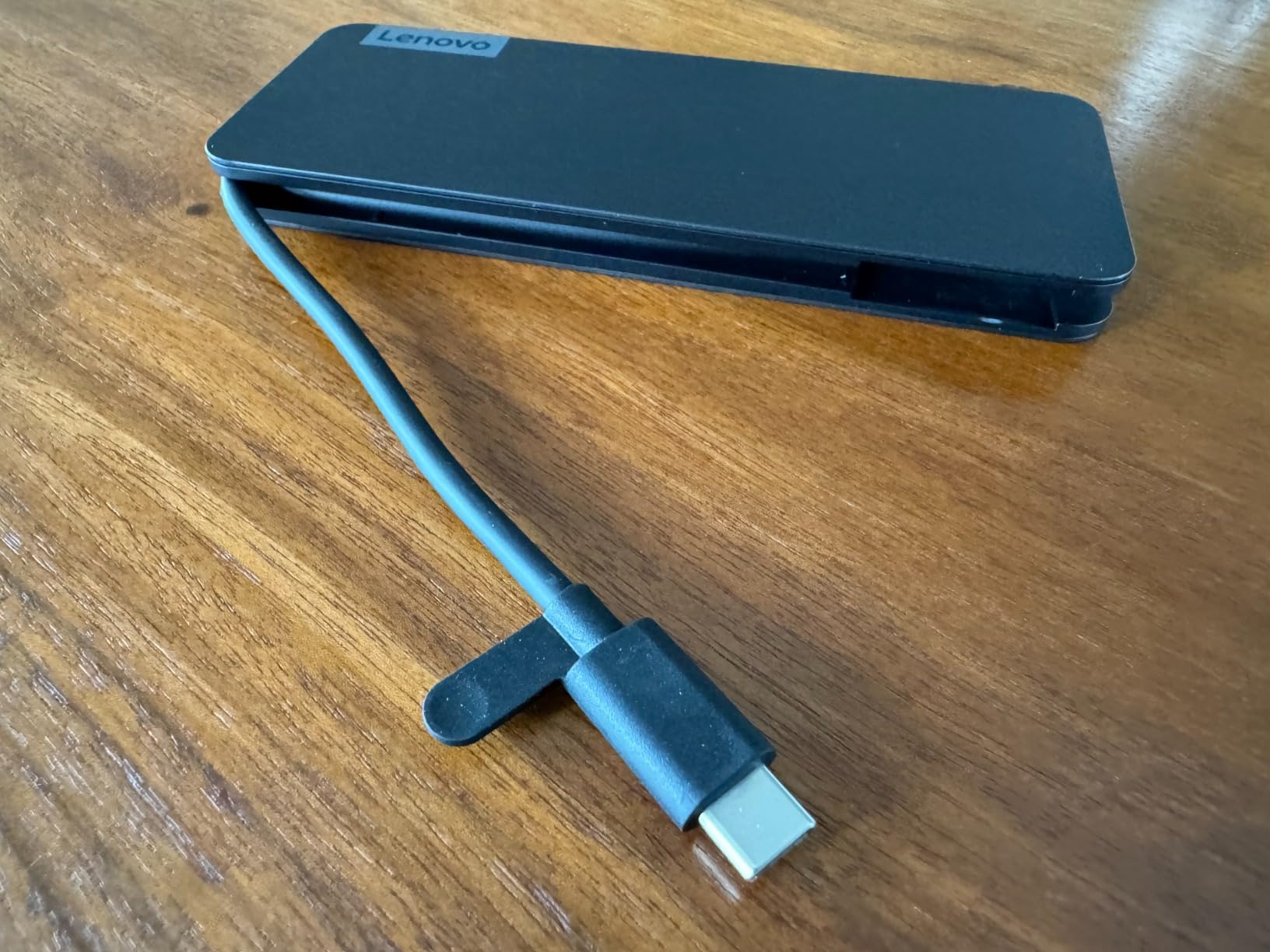 Lenovo USB-C Slim Travel Dock, 8 Ports, Up to 65W PD Pass Through, Integrated USB-C Cable, 4K Display Support, Black customer photo 2