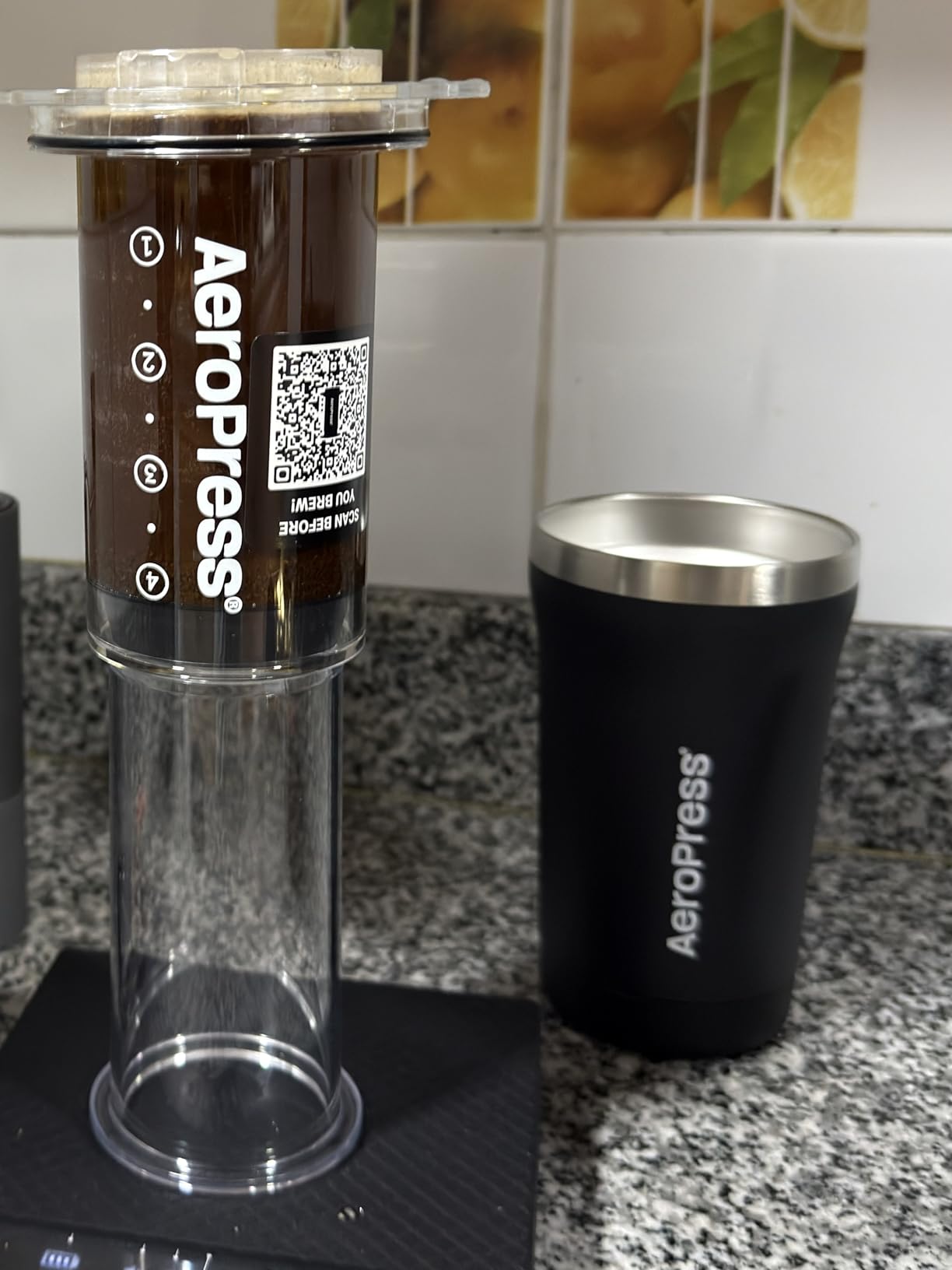 AeroPress Go Plus Portable Coffee Maker Kit, Black | Small, Travel, Camping & Office, All-in-One French Press, Pour-Over & Espresso Style Manual Brewer customer photo 1
